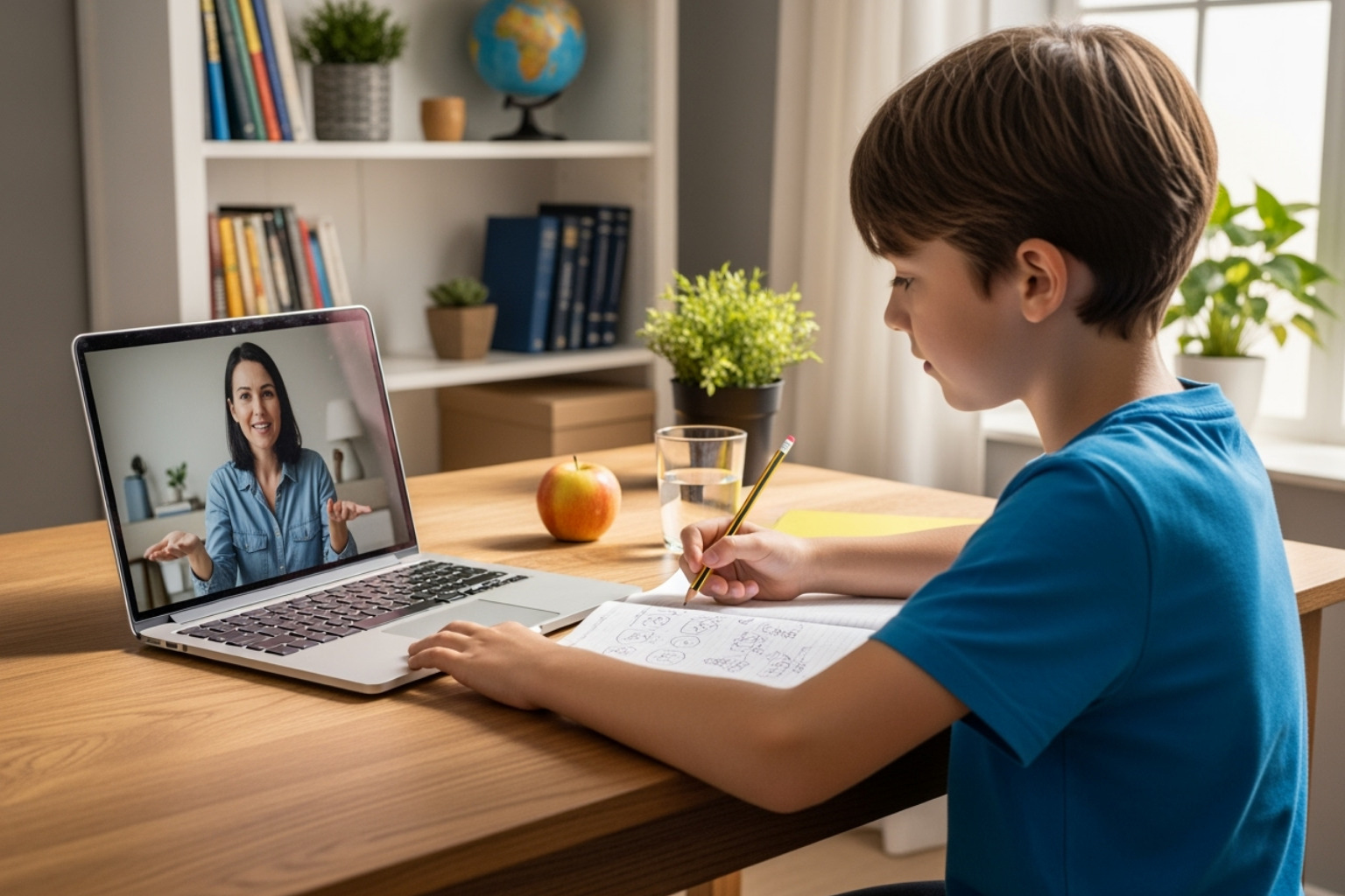 child working with a tutor online - does massachusetts allow homeschool for iep kids