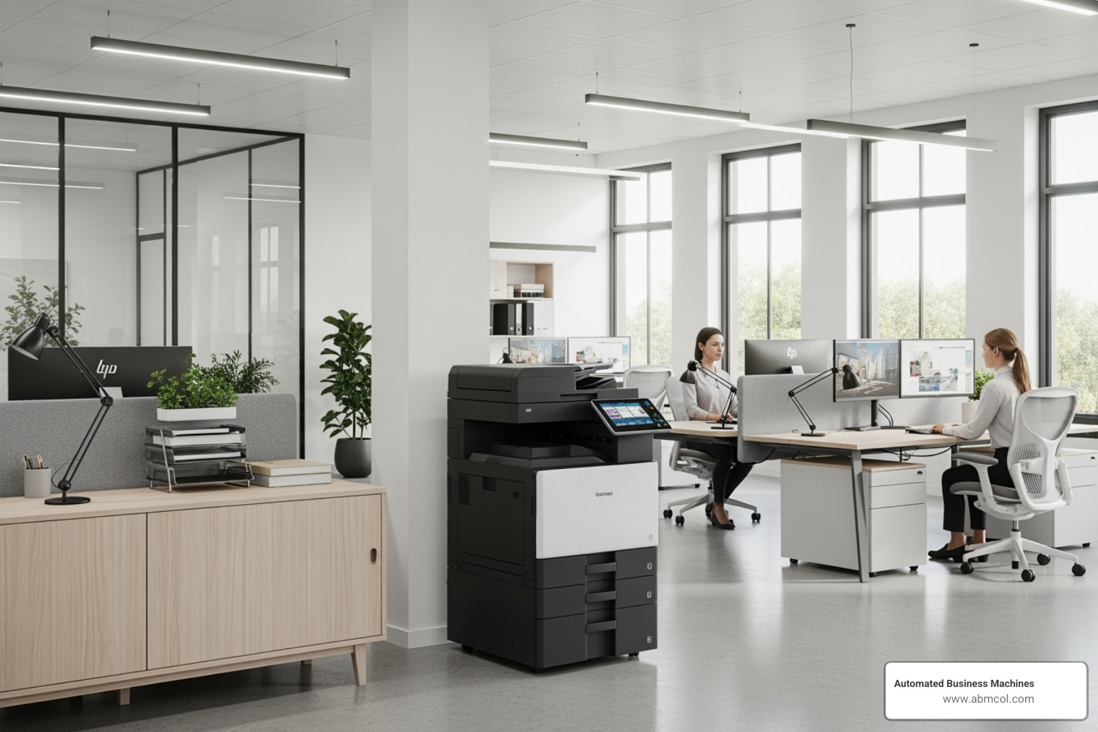 streamlined office environment with a multifunction printer - print shop columbus ga