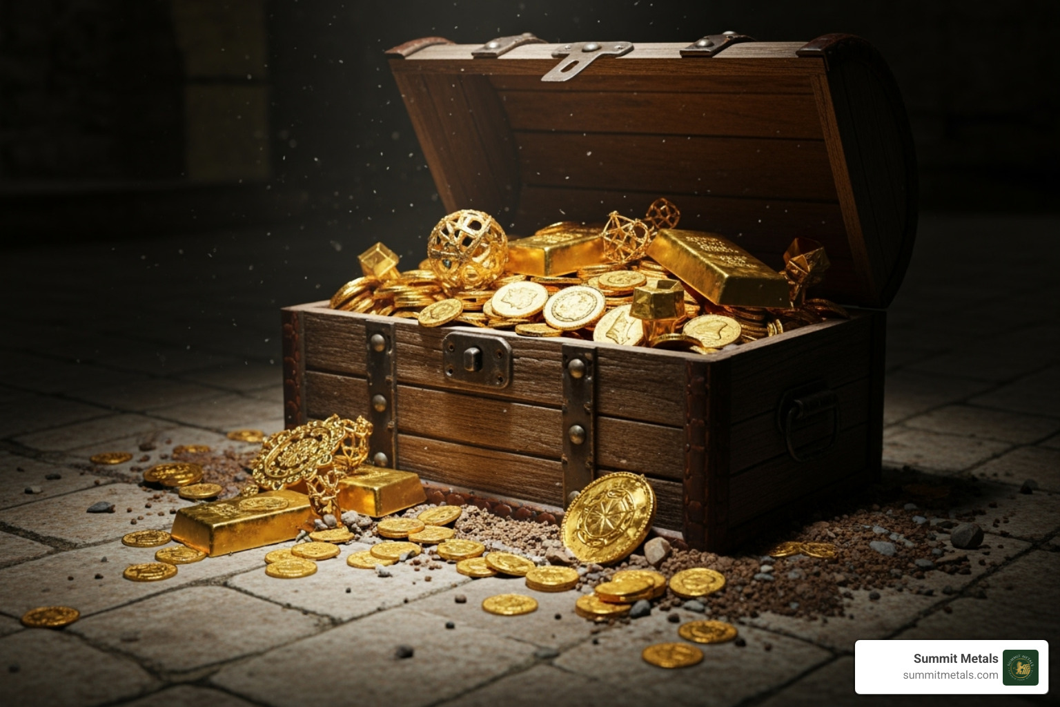 Image of various IRA-approved gold, silver, and platinum coins - IRA gold investment