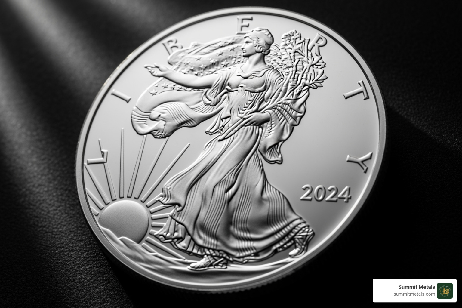 Image showing a Bullion, Proof, and Burnished Silver Eagle together for comparison - Buy American silver eagle