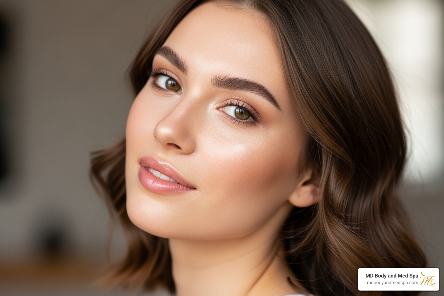 woman with glowing clear facial skin - skin resurfacing