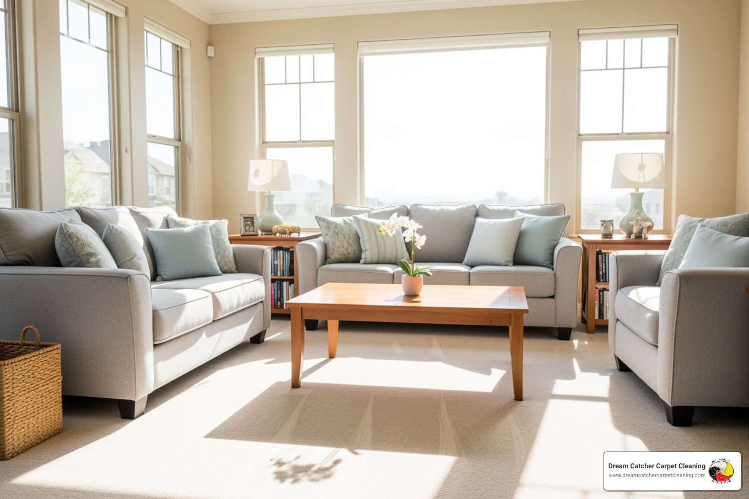 beautifully cleaned living room - Thornton carpet cleaning specialists