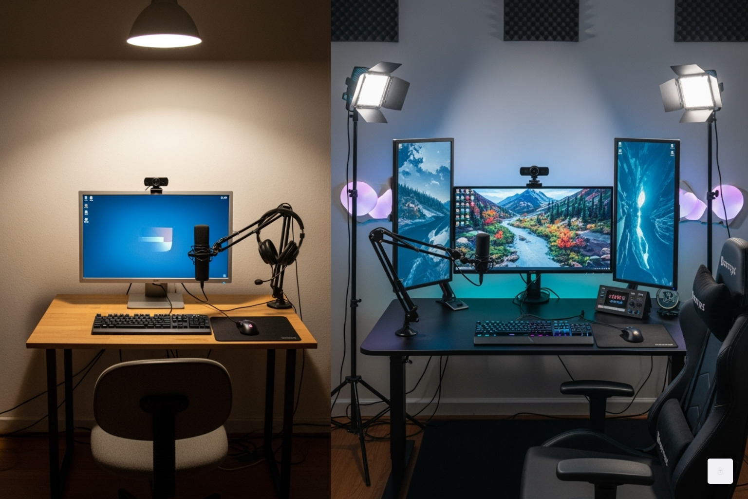 Kai Cenat's early streaming setup vs. his current one - kai cenat net worth