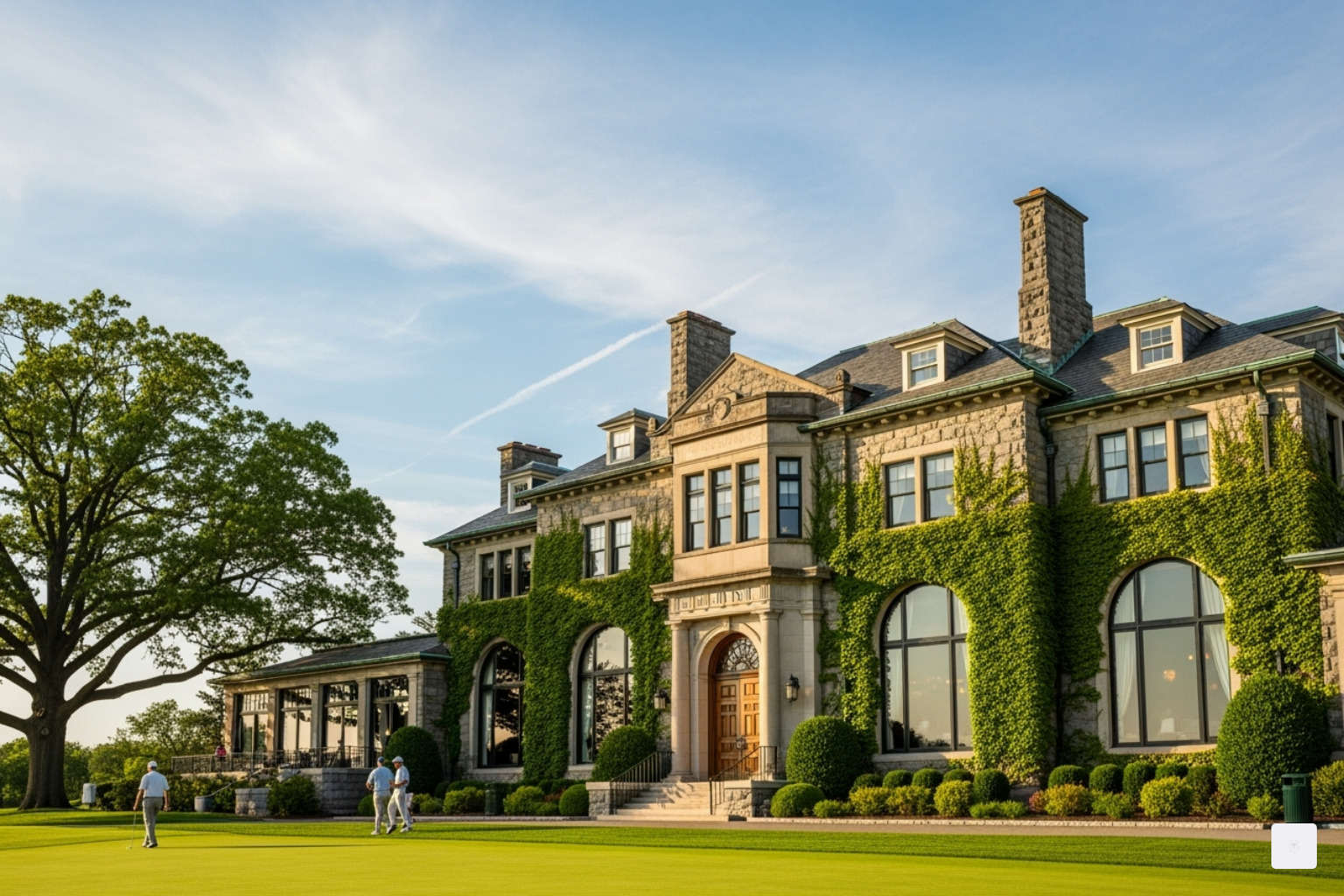 Oakmont Country Club's clubhouse - wyndham clark