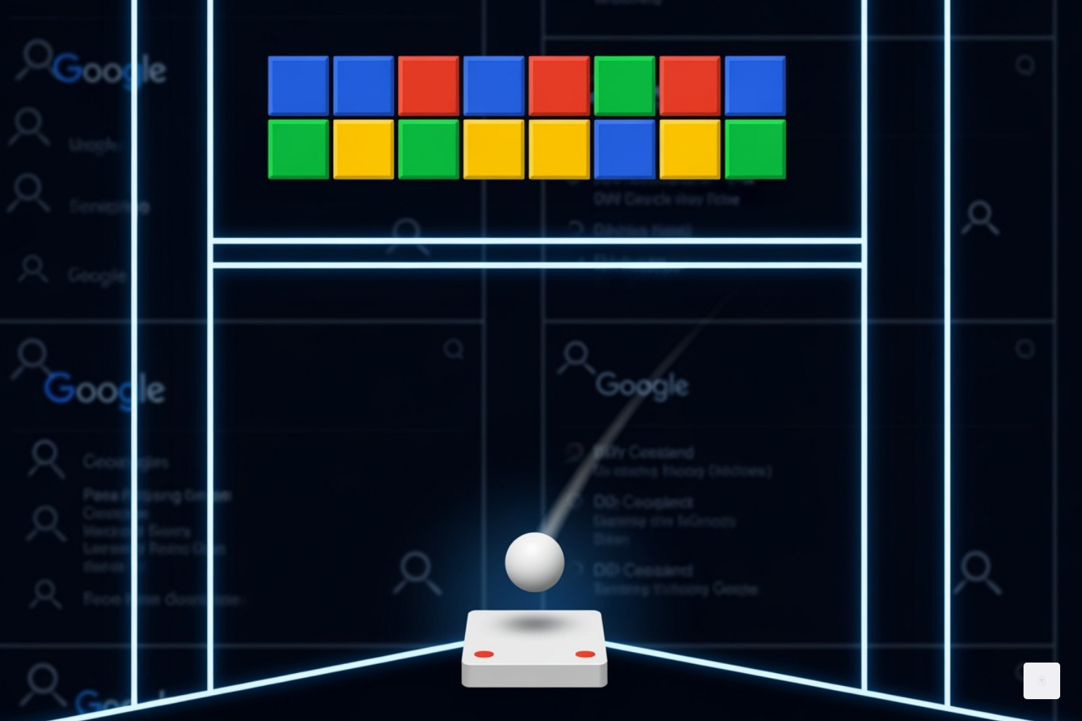 Google search result with "Play" button - Google Block Breaker