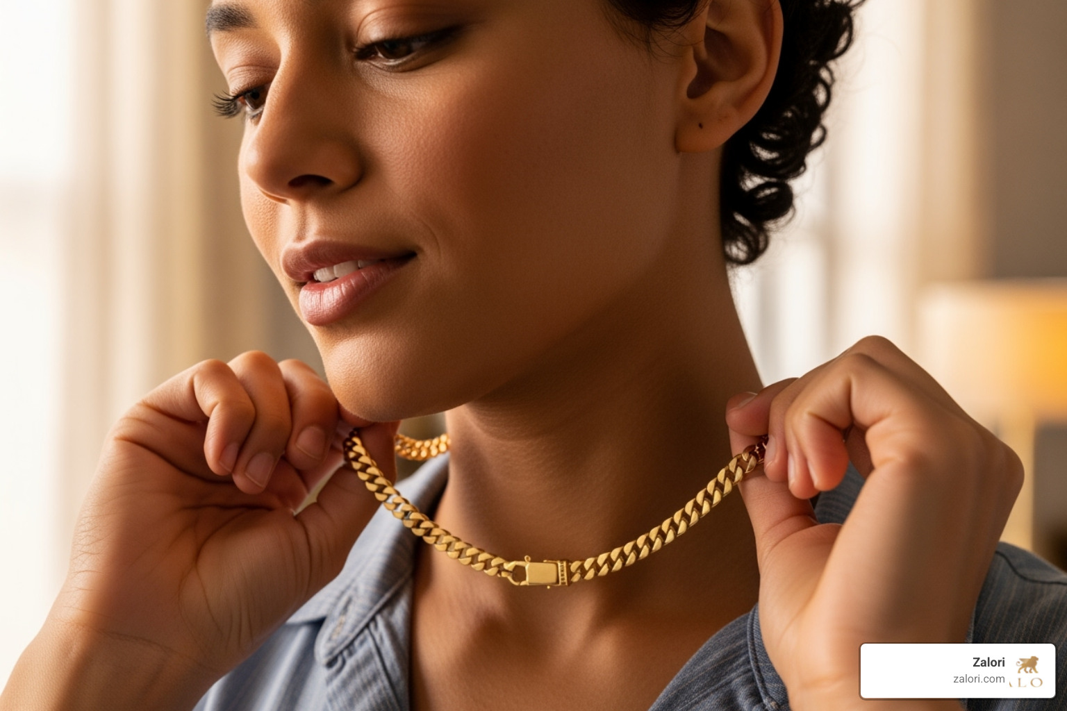 person measuring chain against neck - luxury mens chain person measuring chain against neck - luxury mens chain