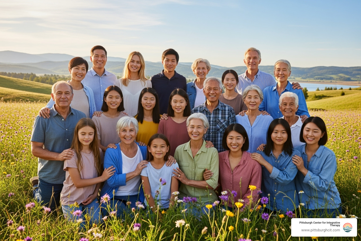 diverse group of people finding peace and resilience - EMDR Therapy Pittsburgh