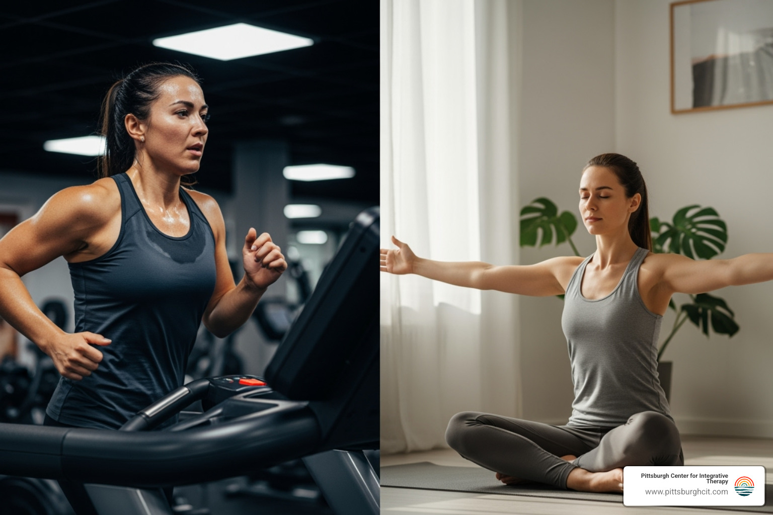 Infographic comparing traditional exercise and somatic practice - somatic practices