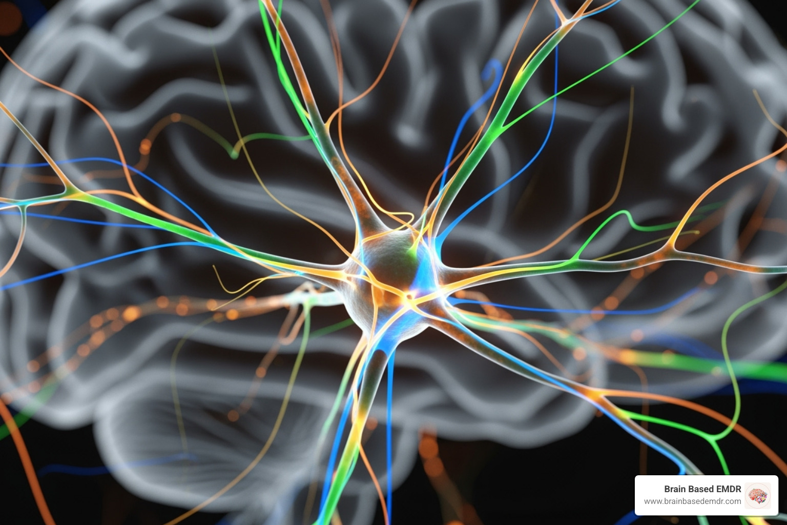 Abstract representation of neural pathways showing changes and connections after therapy - emdr intensive