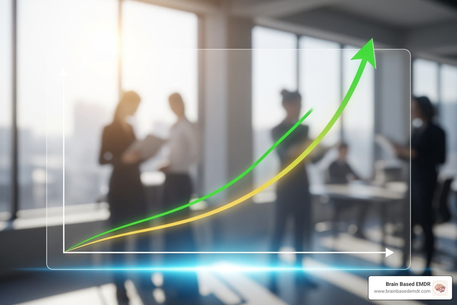a thriving therapy practice or a chart showing upward growth - emdr basic training cost