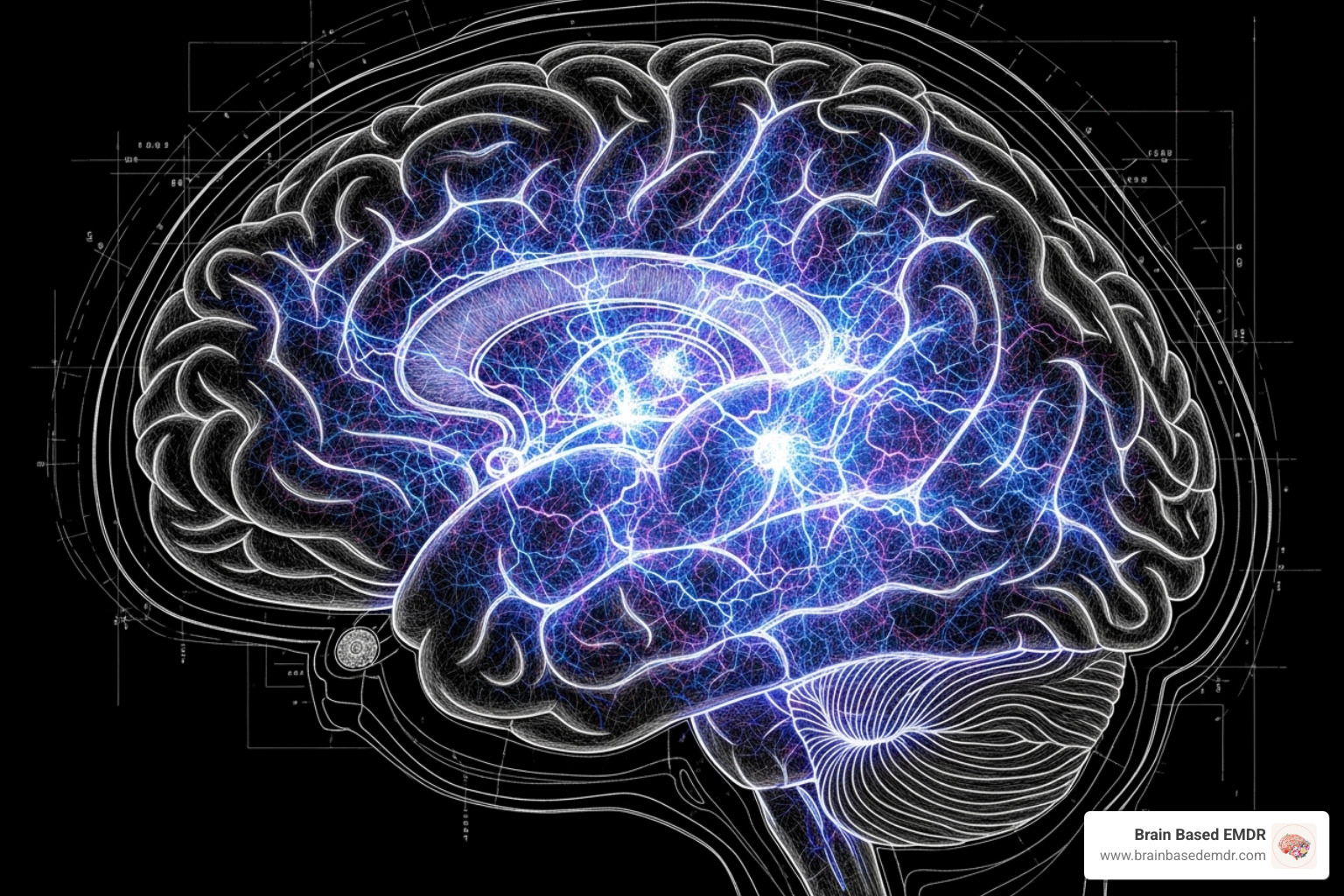 brain diagram illustrating neural pathways, symbolizing advanced concepts - emdr training florida 2025