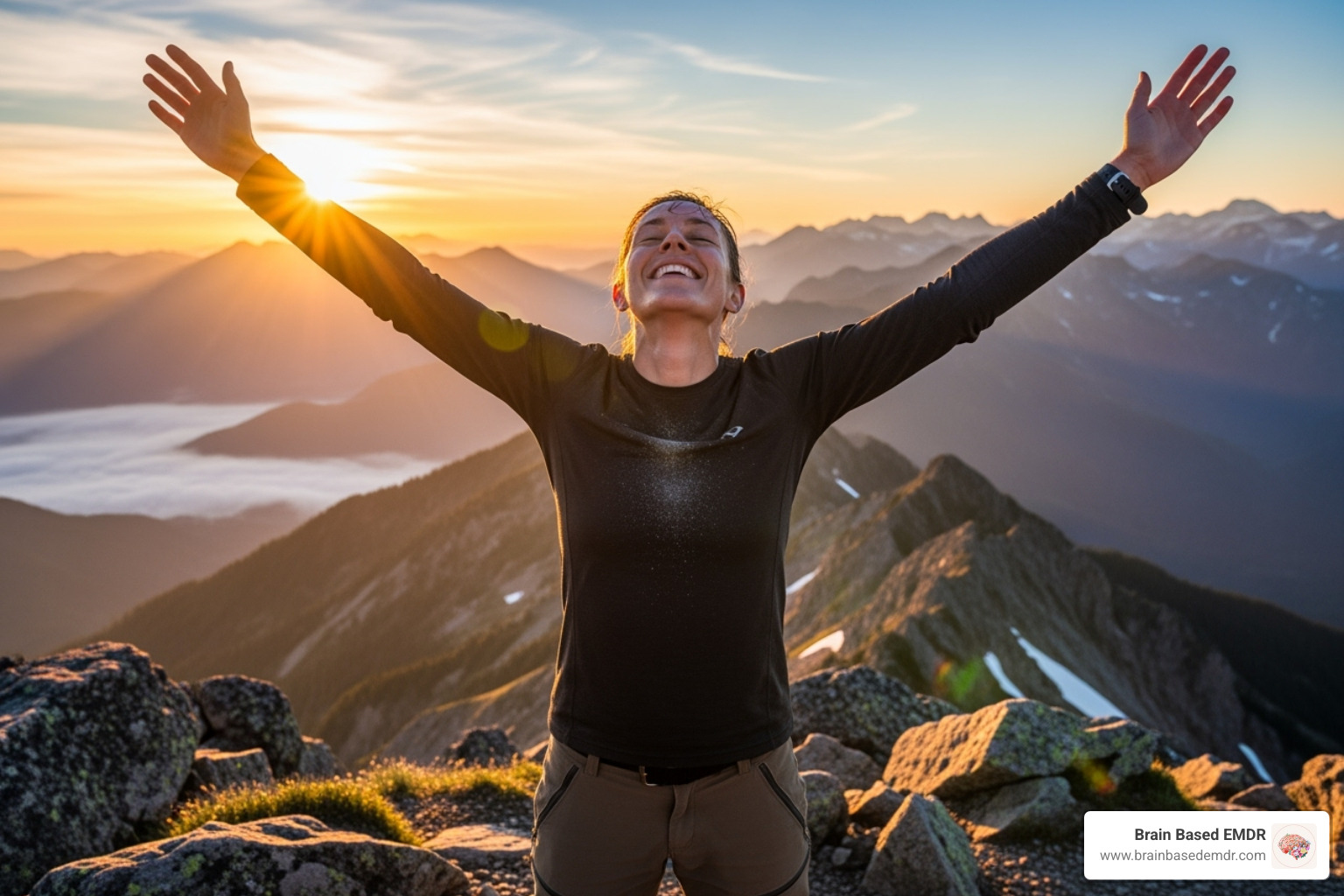 person celebrating achievement - emdr coaching