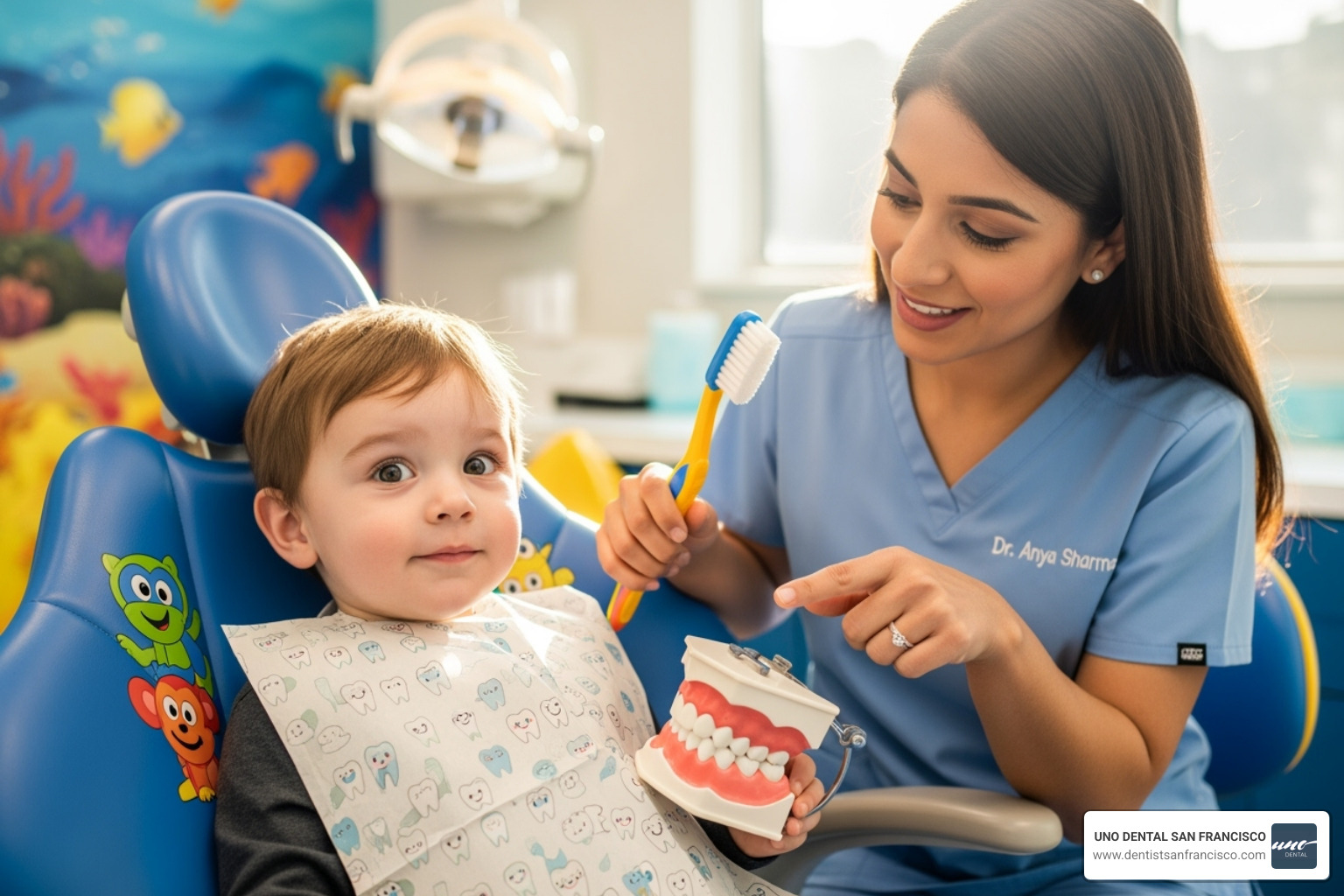 toddler at dentist - kids dentistry