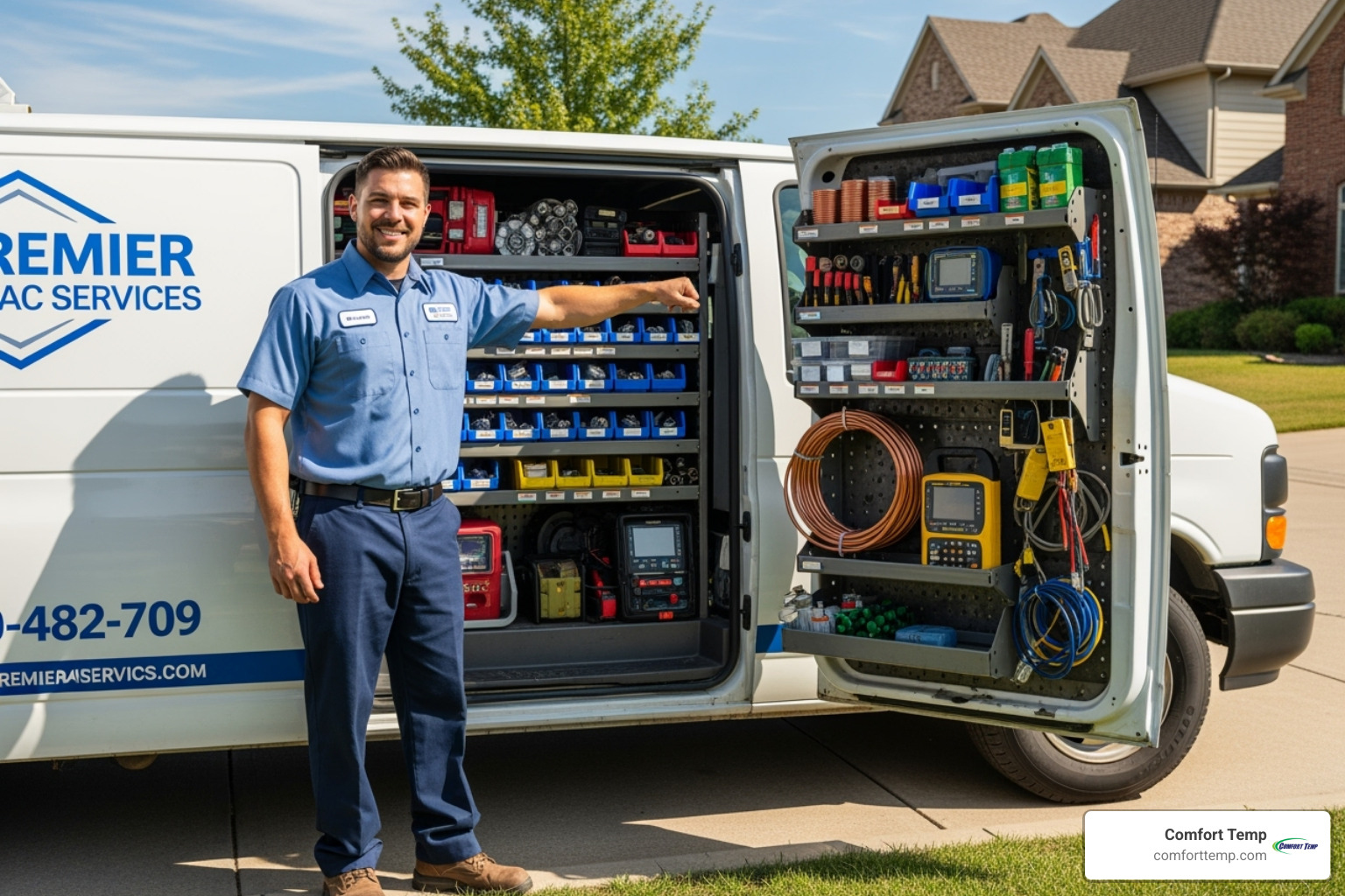 A friendly technician with a fully-stocked service van - 24-hour AC repair Jacksonville A friendly technician with a fully-stocked service van - 24-hour AC repair Jacksonville
