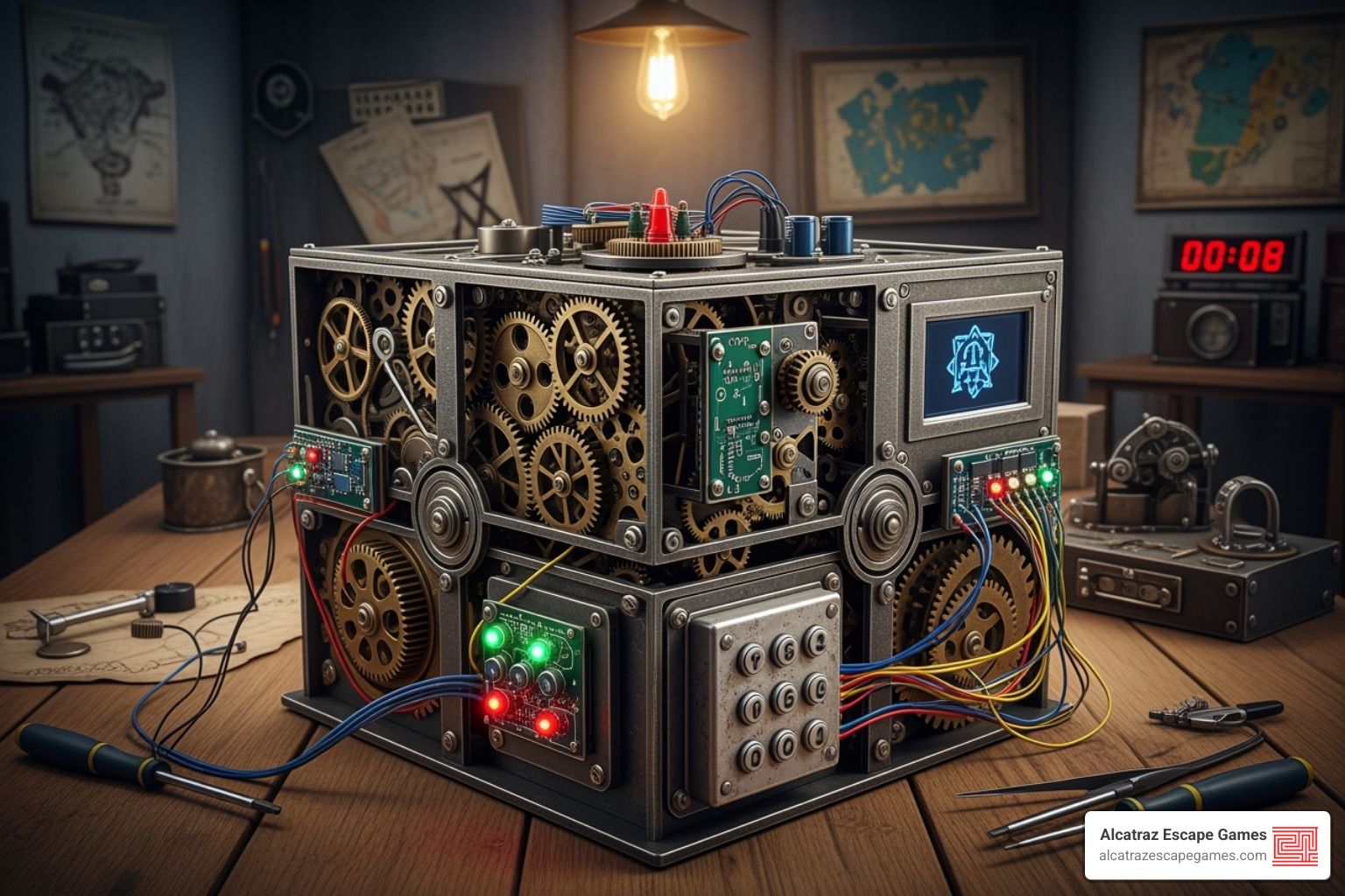 complex, multi-layered puzzle mechanism - Escape room difficulty levels