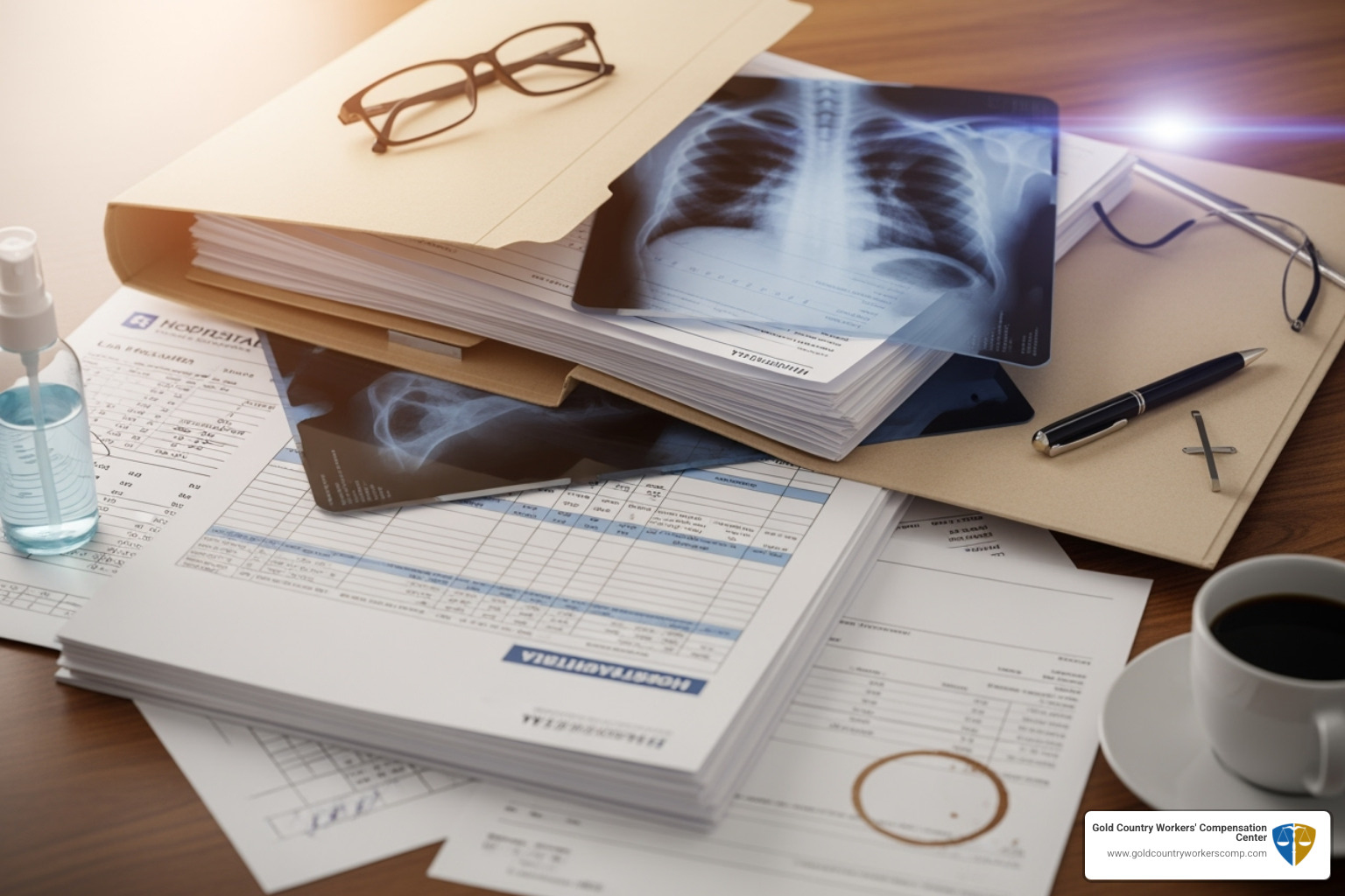 medical file with charts and X-rays - social security benefits lawyer