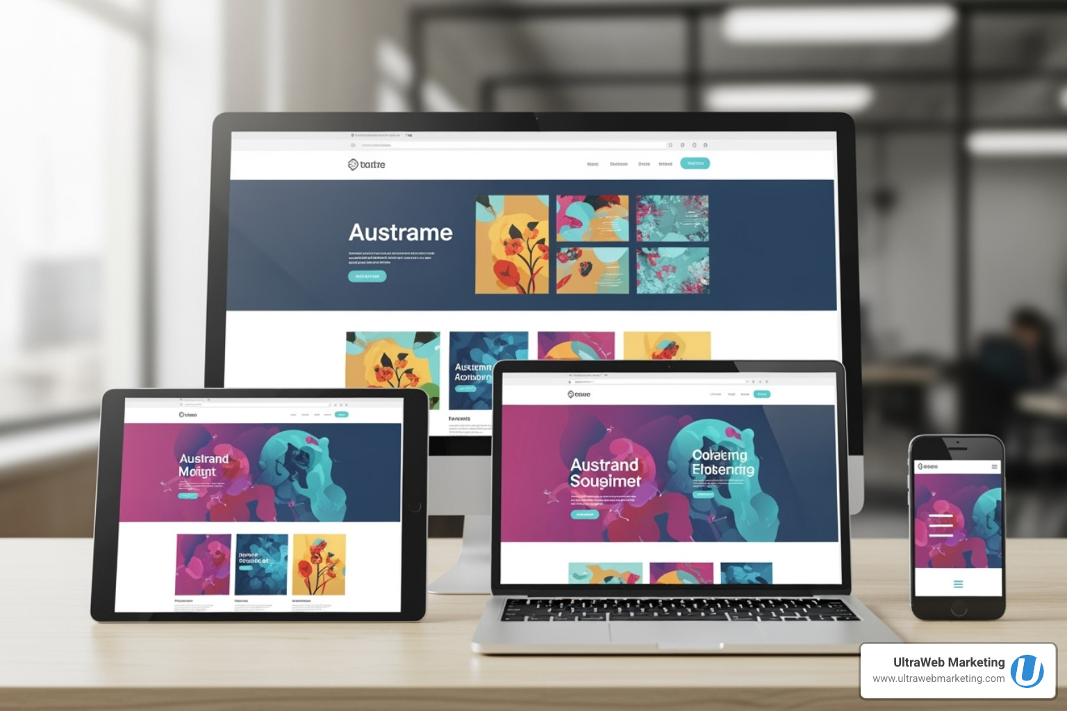 Image of a frustrating, non-responsive mobile site next to a clean, responsive one - responsive web design near me