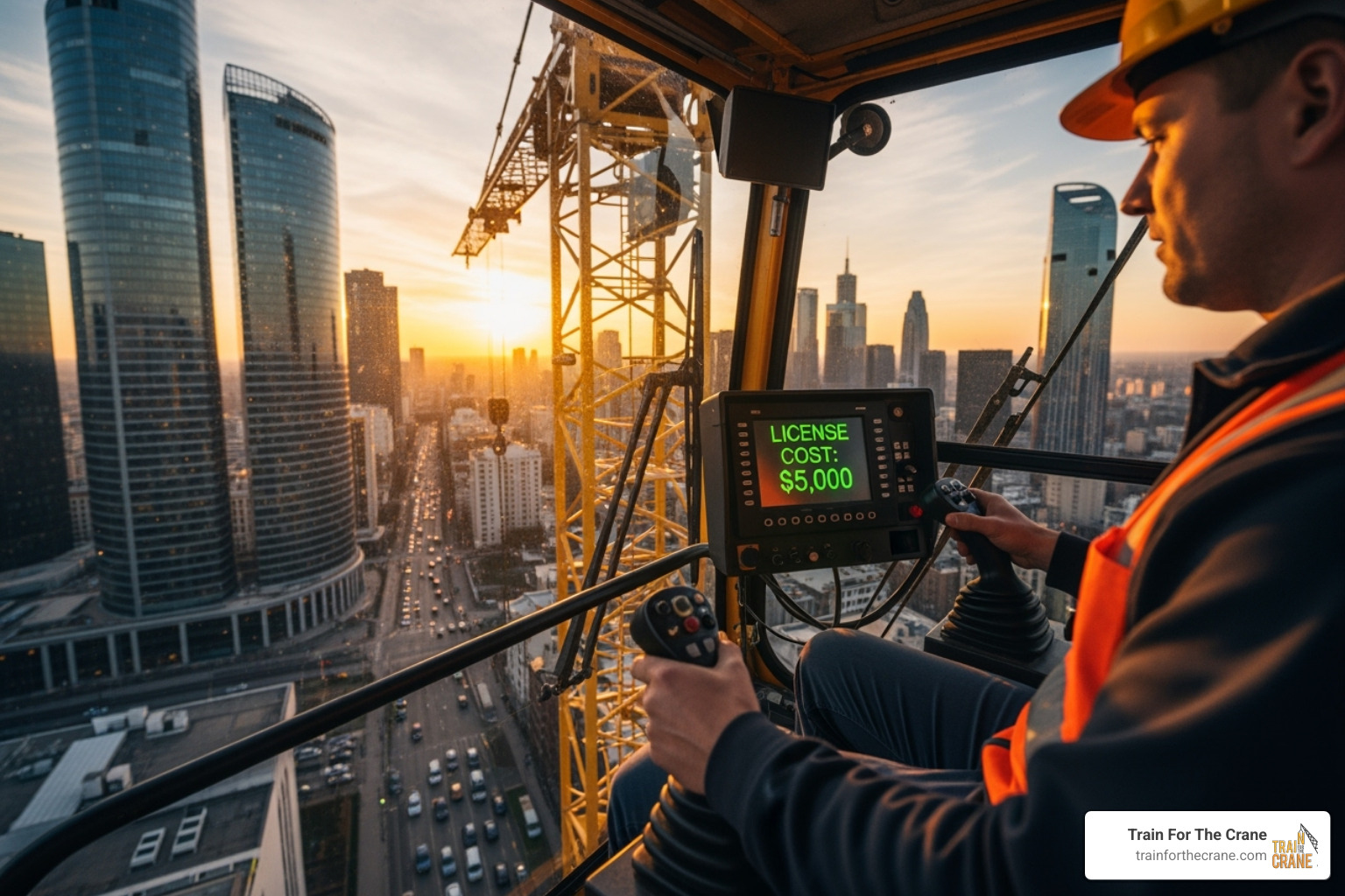 Classroom training session with an instructor pointing to a crane load chart - crane operator license cost