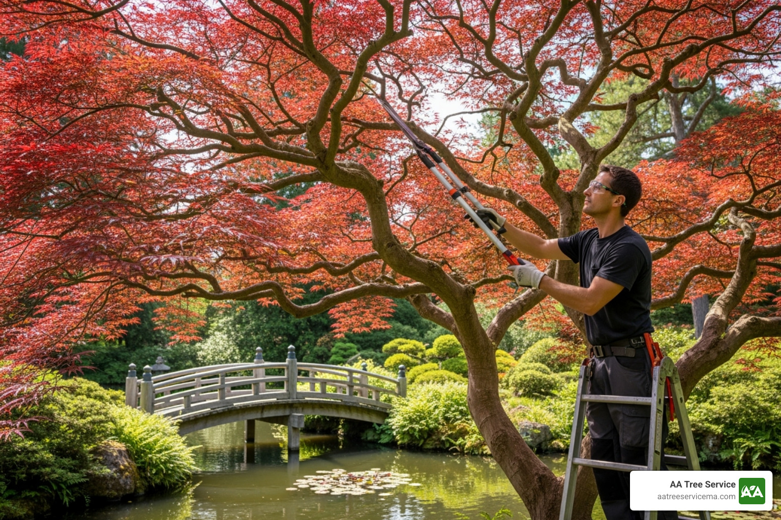 diagram showing the branch collar and the correct angle for a pruning cut - ornamental tree pruning
