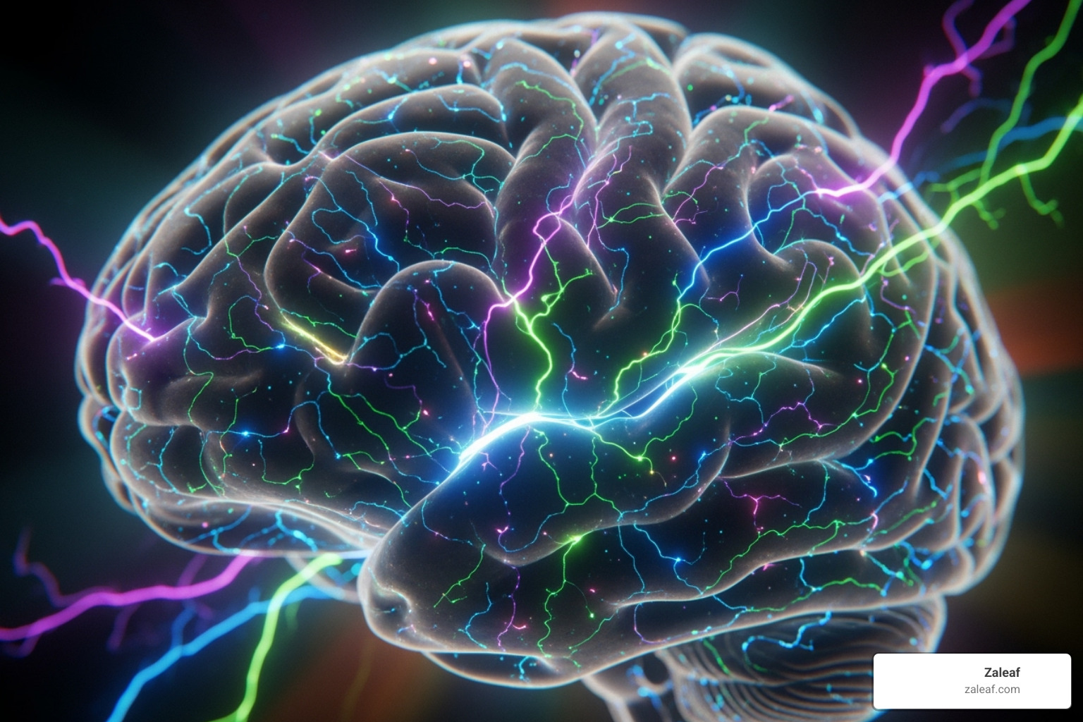 Image depicting brain activity or neural connections to represent psychoactive effects - magic mushrooms for sale