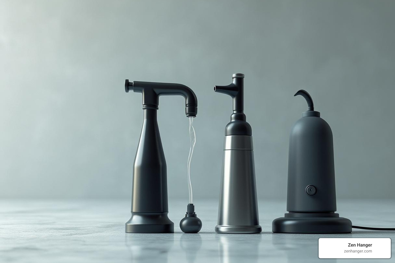 Manual hand-pump model and an automatic electric model side-by-side - photo of penis pump