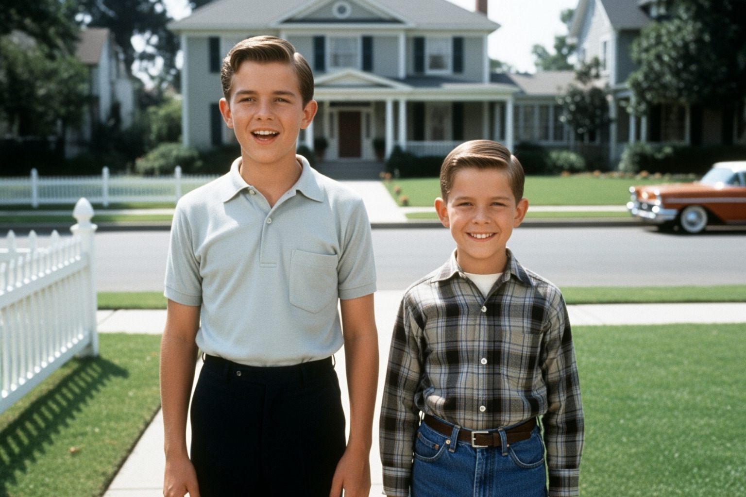 Tony Dow as Wally Cleaver with Jerry Mathers as the Beaver from "Leave It to Beaver" - tony dow