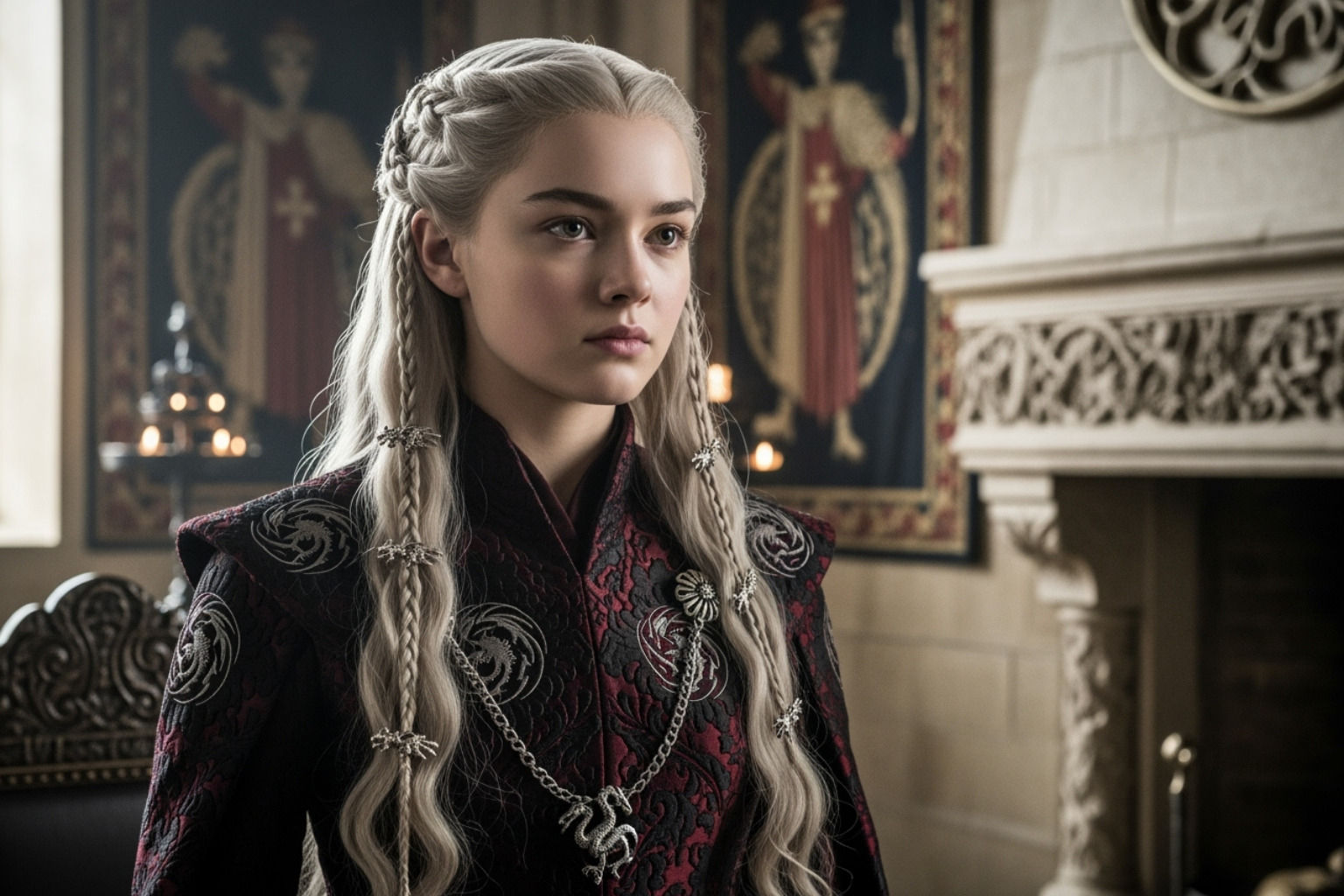Milly Alcock as the young Princess Rhaenyra Targaryen in HBO's 'House of the Dragon'. - milly alcock