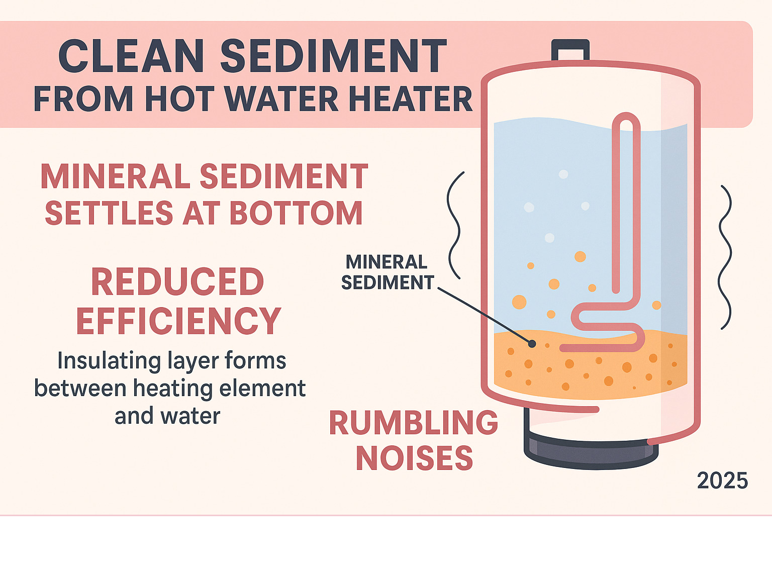 water heater sediment buildup diagram
