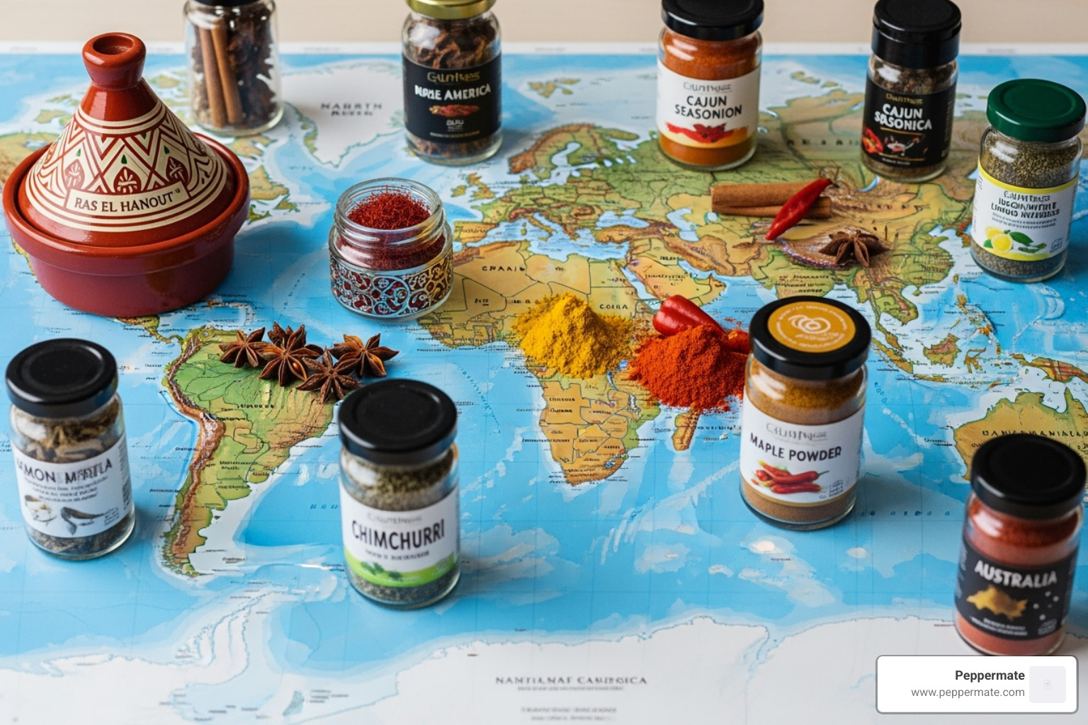 gourmet seasoning set global map - gourmet seasoning set