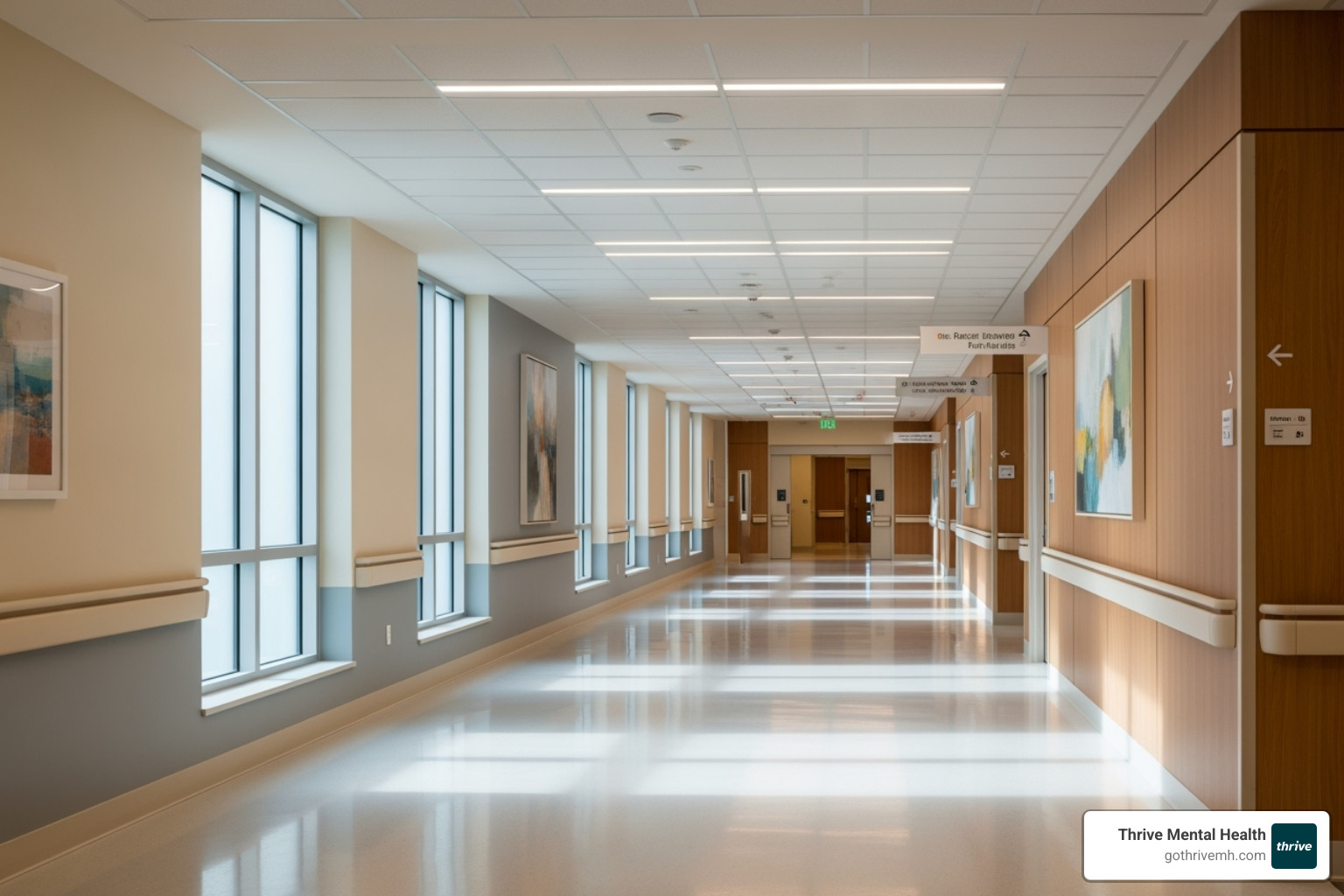 Calm and professional hospital hallway - Central Florida mental health