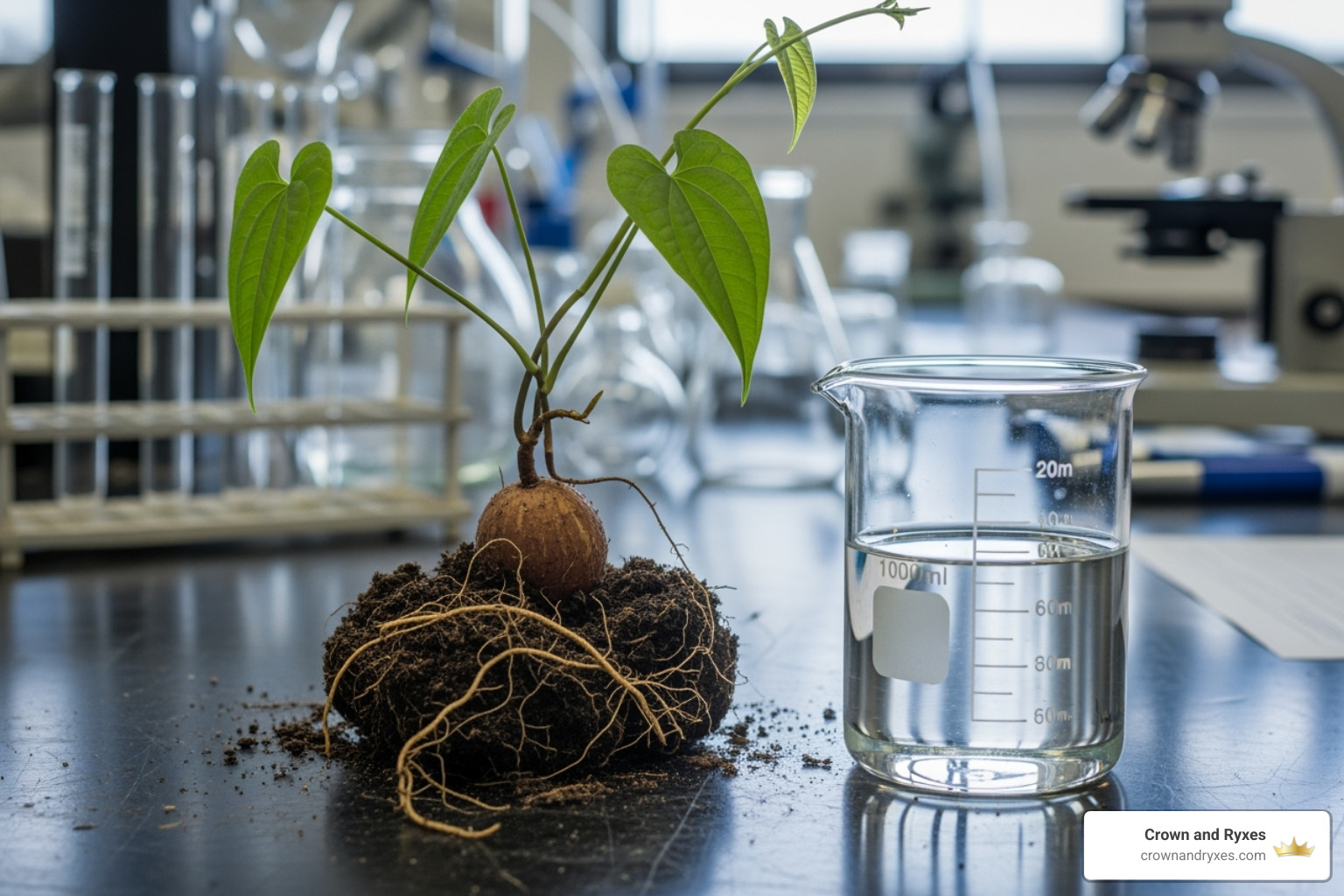 of a wild yam plant next to a lab beaker - What are bioidentical hormones? of a wild yam plant next to a lab beaker - What are bioidentical hormones?