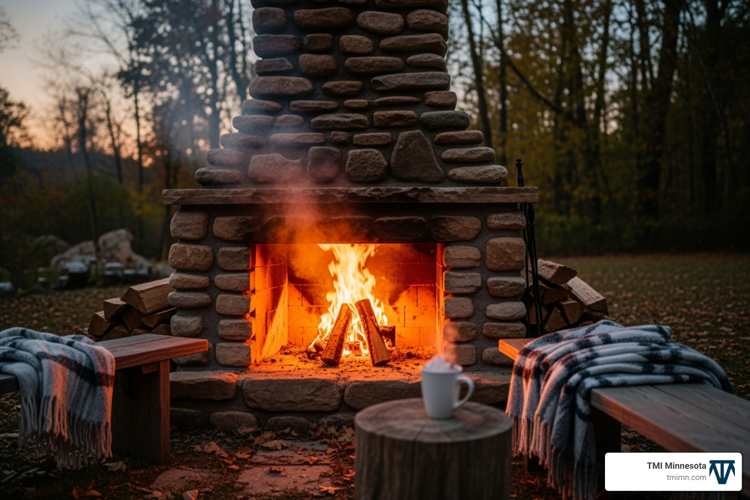 rustic, crackling wood-burning outdoor fireplace - custom outdoor fireplaces rustic, crackling wood-burning outdoor fireplace - custom outdoor fireplaces