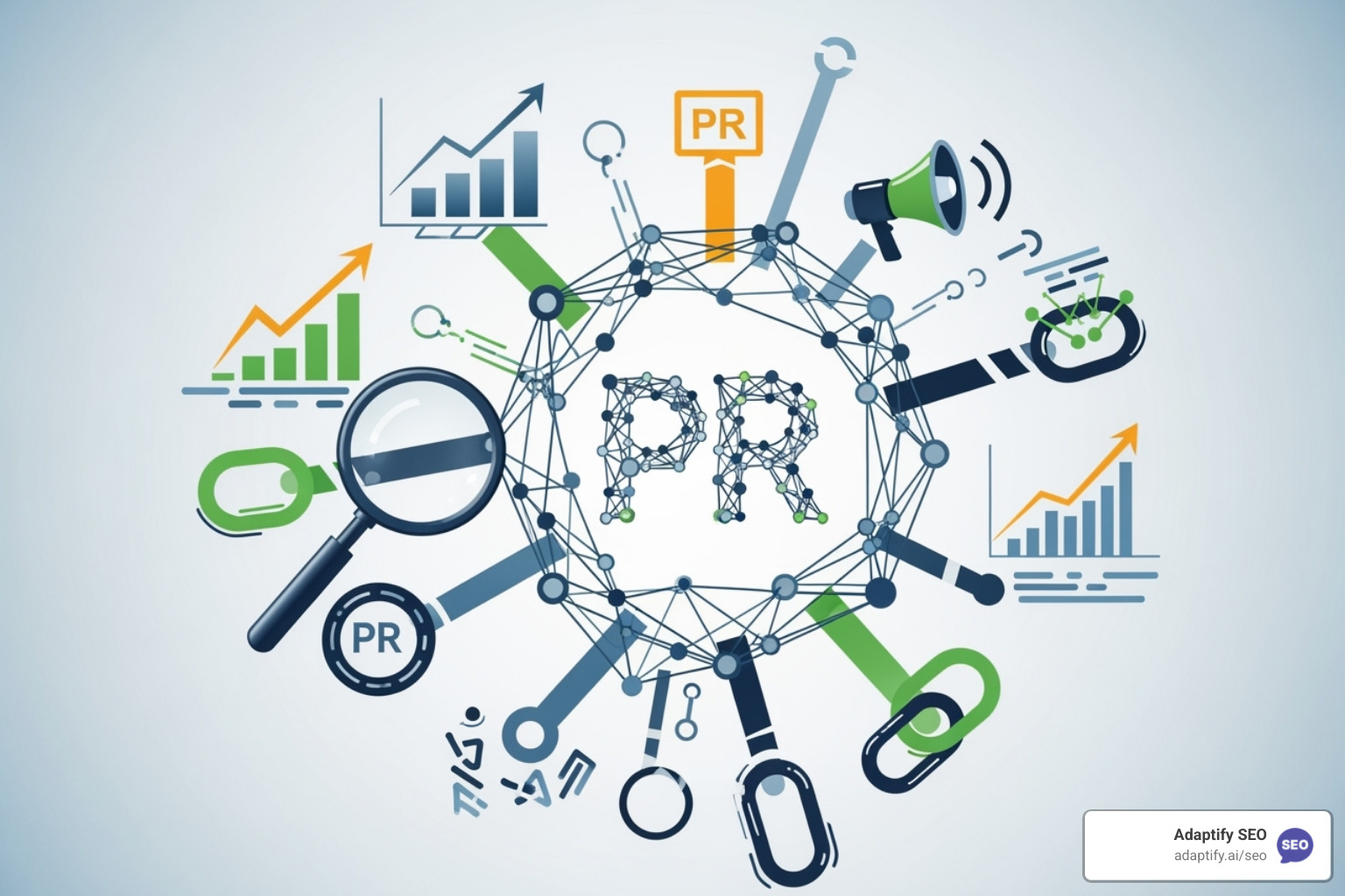 Dashboard showing PR analytics for link building