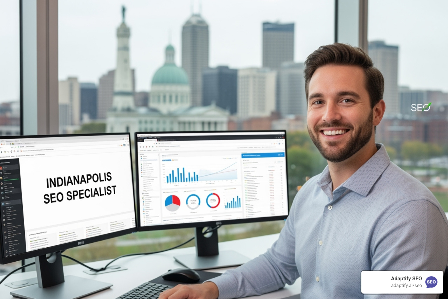 Marketing dashboard showing key performance indicators (KPIs) - Indianapolis SEO specialist