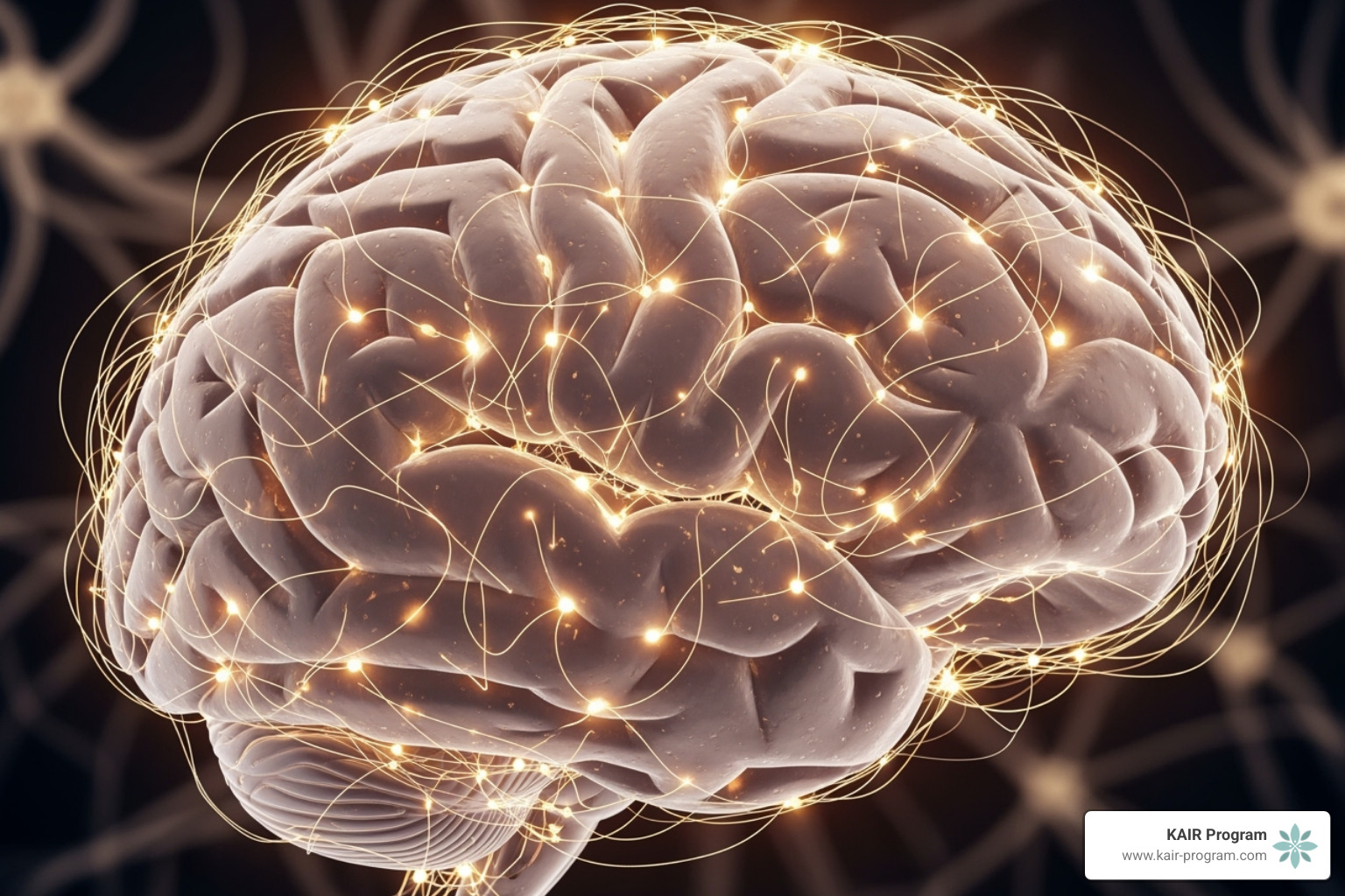 Brain neuroplasticity with glowing synapses - ketamine therapy for trauma