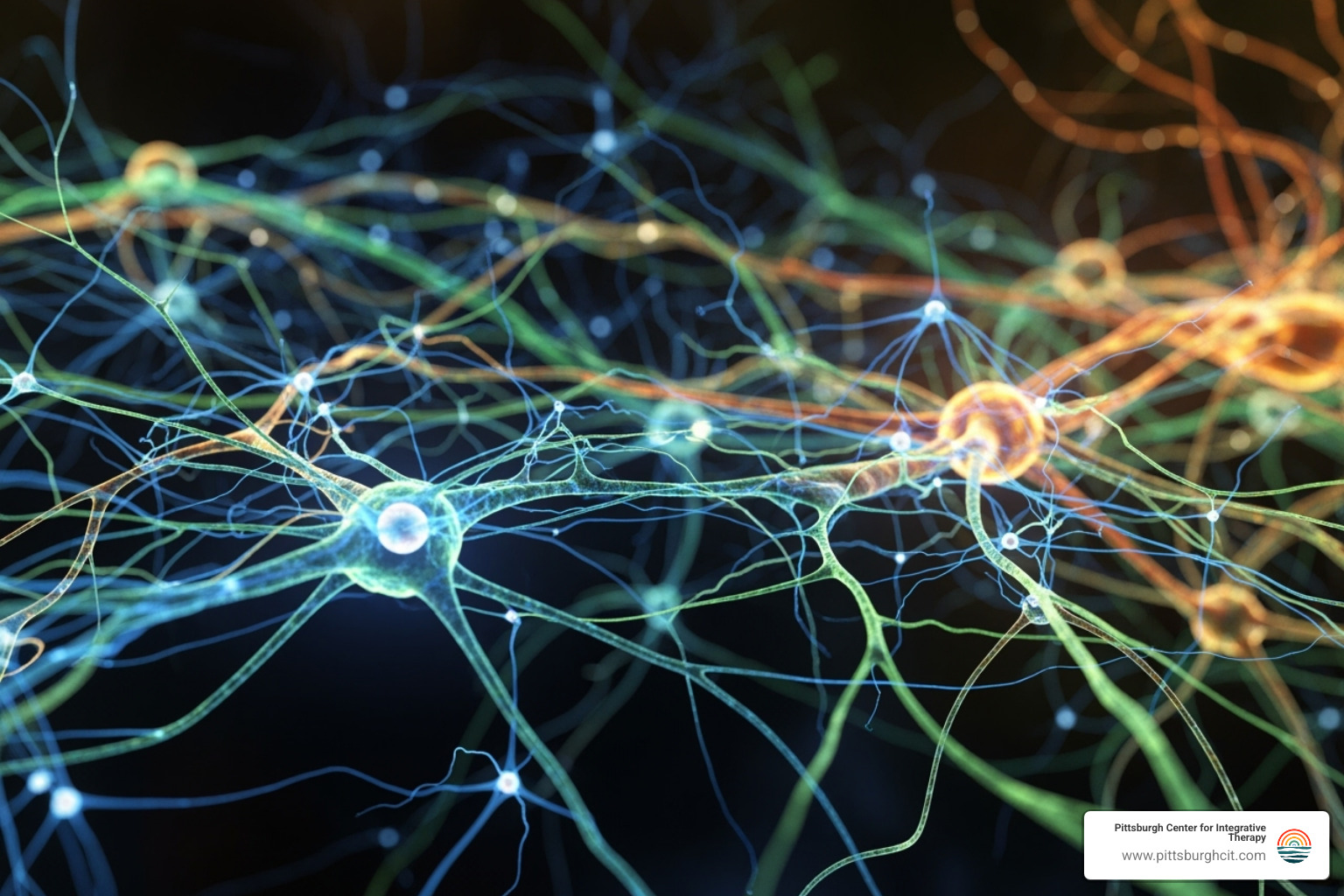 abstract representation of interconnected neural pathways - EMDR treatment for trauma