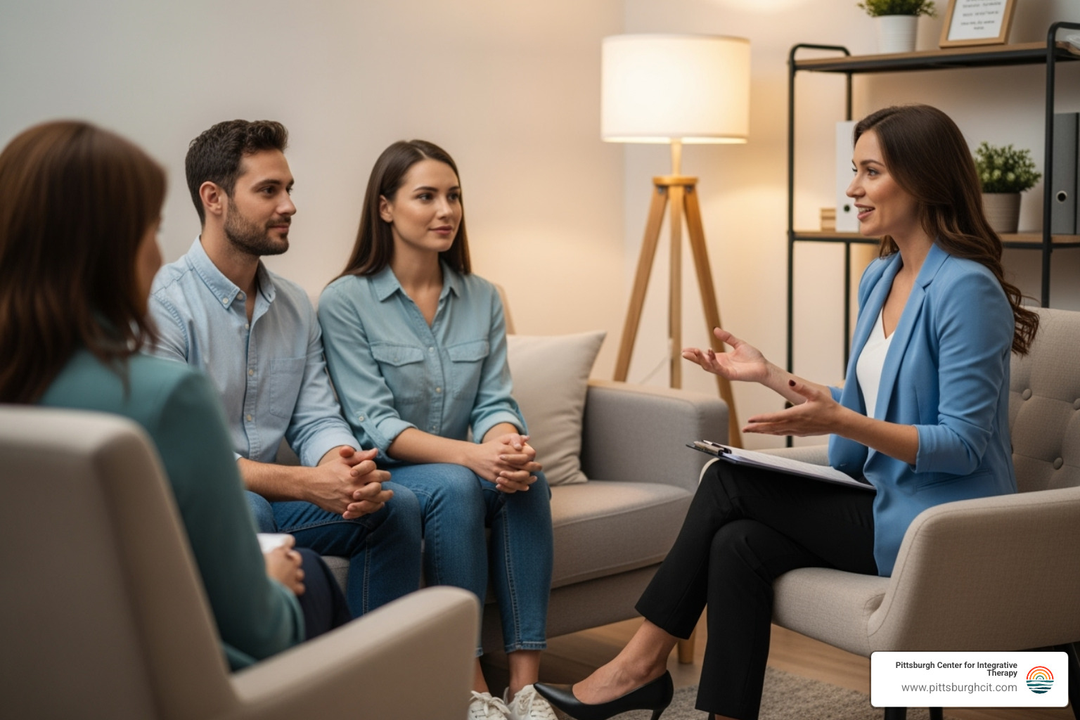therapist facilitating session - couples communication therapy