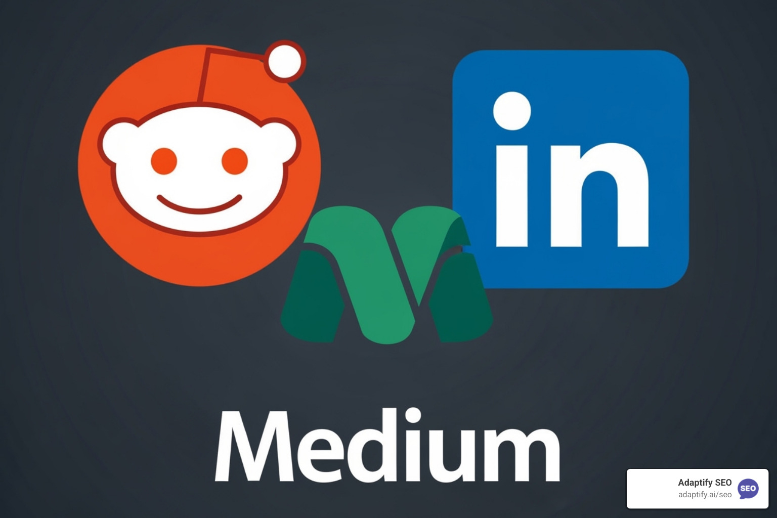 Logos from high-authority websites like Reddit, LinkedIn, and Medium - high pr backlink sites