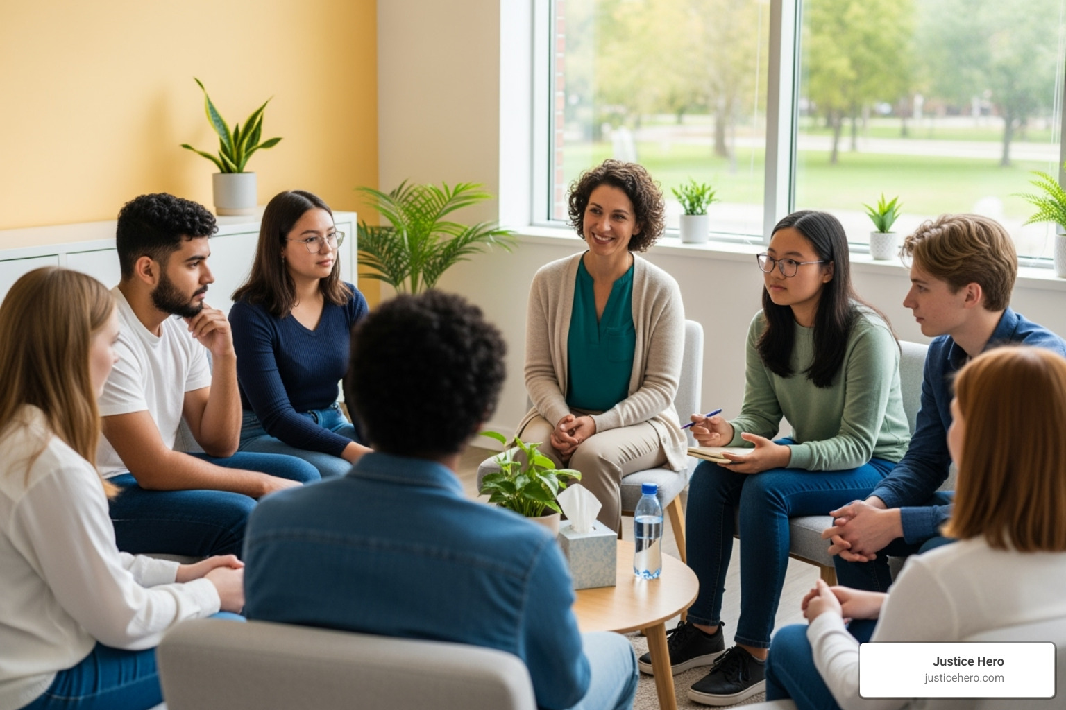 constructive group therapy session for teenagers - residential programs for troubled youth