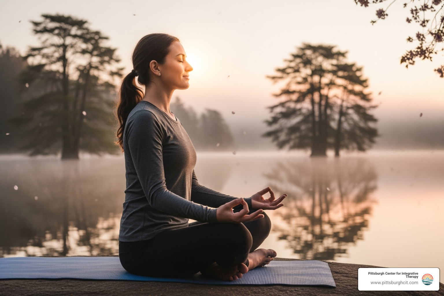 Person practicing mindful body awareness - emdr and somatic therapist