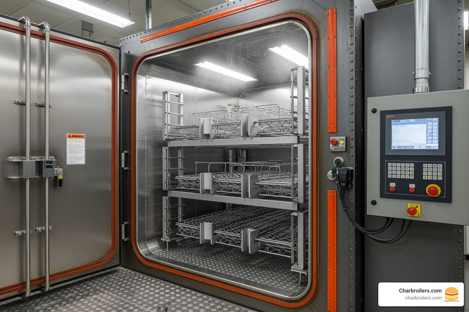 large walk-in batch oven with racks - industrial oven