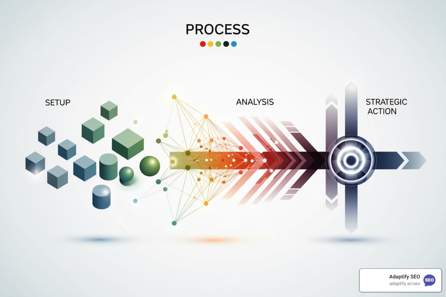 Workflow diagram: Setup -> Audit -> Competitor Analysis -> Clean Up -> Strategize -> Monitor - free backlink monitoring tools
