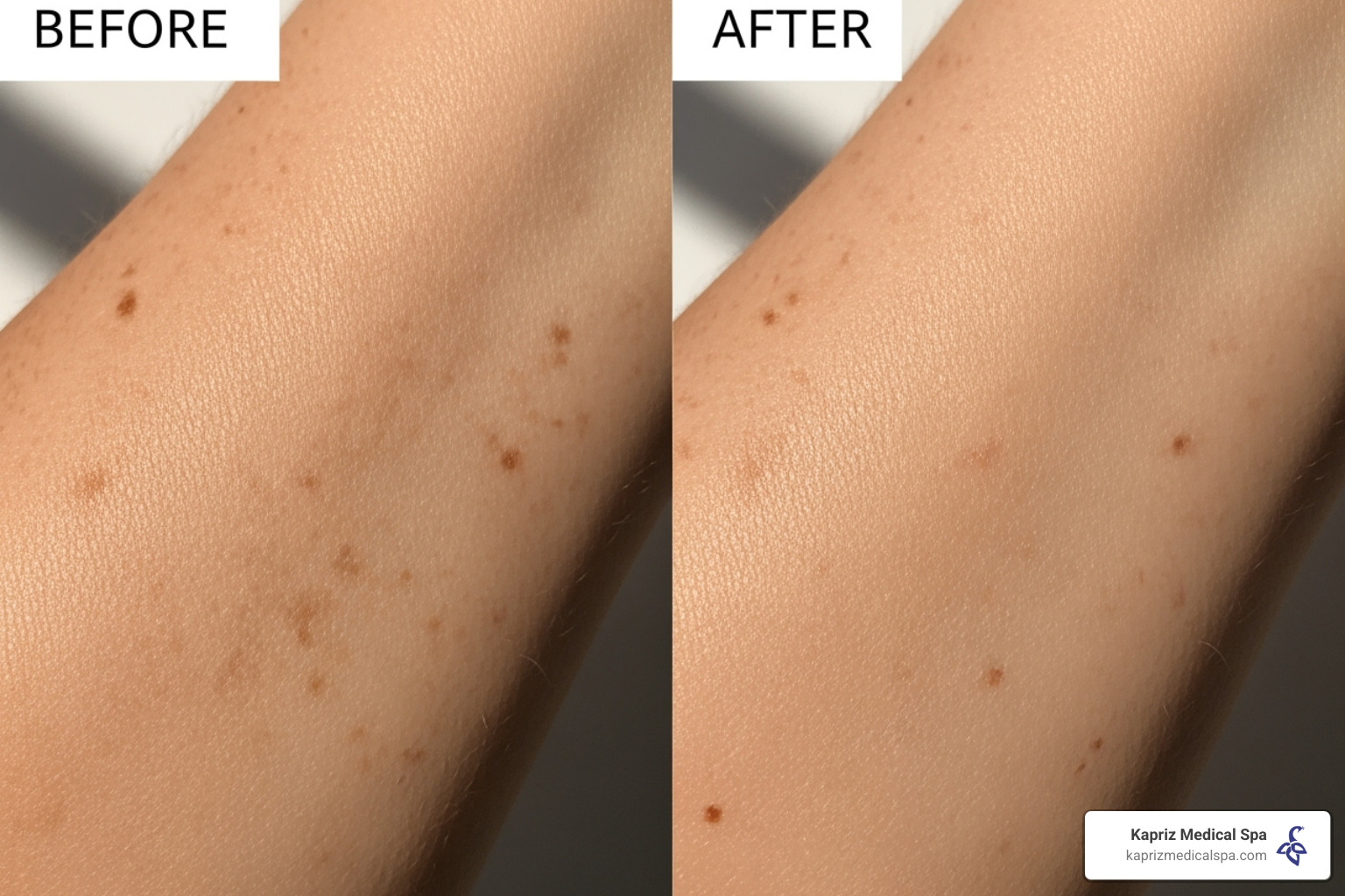 Before and after comparison for IPL treatment on sun spots - IPL photofacial Jacksonville Before and after comparison for IPL treatment on sun spots - IPL photofacial Jacksonville