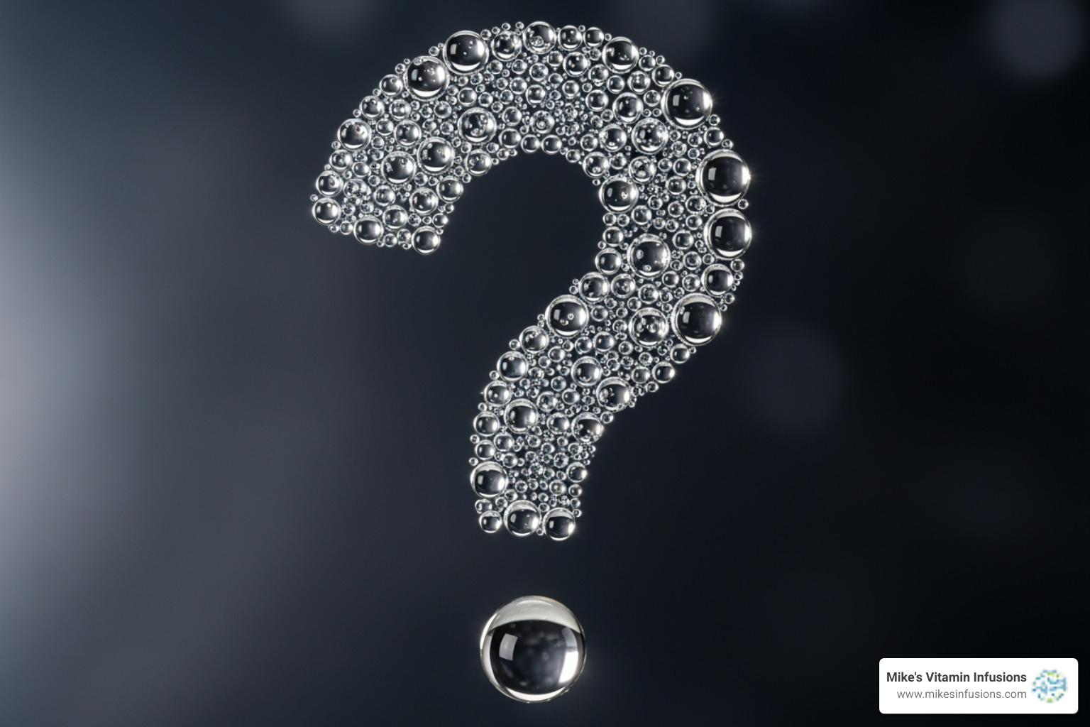 question mark water droplets - iv hydration cleveland