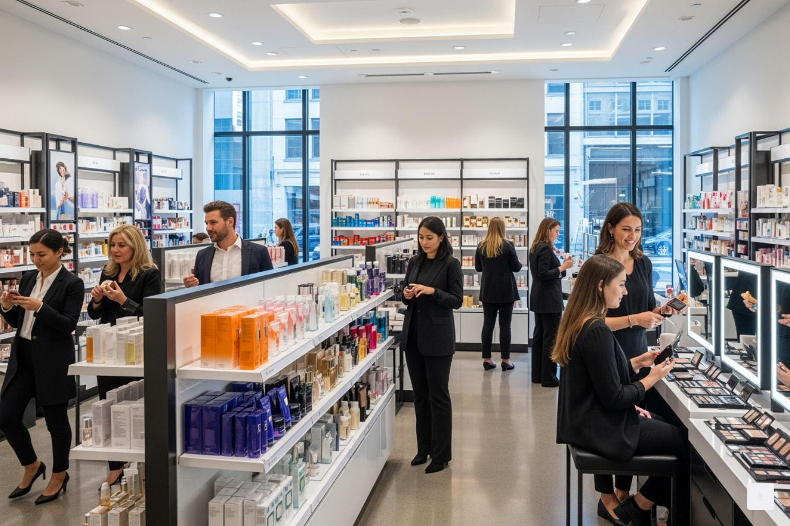 person using an AI skin analysis app on their smartphone - Beauty industry insights