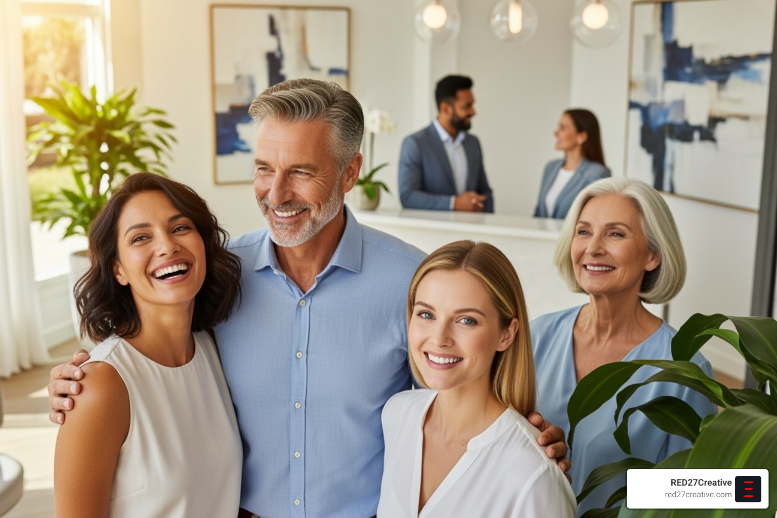 A diverse group of potential medspa clients looking happy and confident - medspa marketing A diverse group of potential medspa clients looking happy and confident - medspa marketing