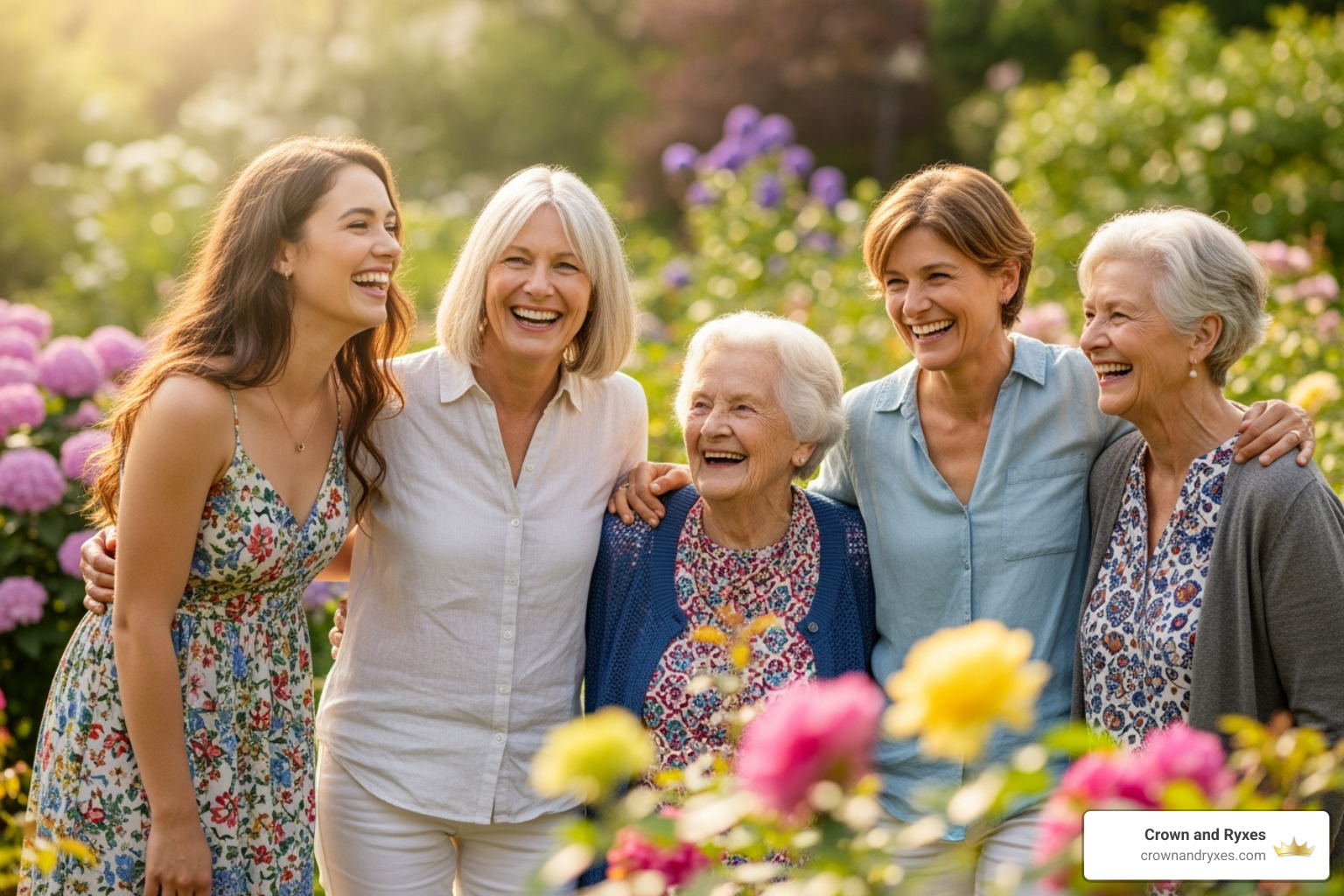 women of different ages looking healthy and happy - women's wellness center