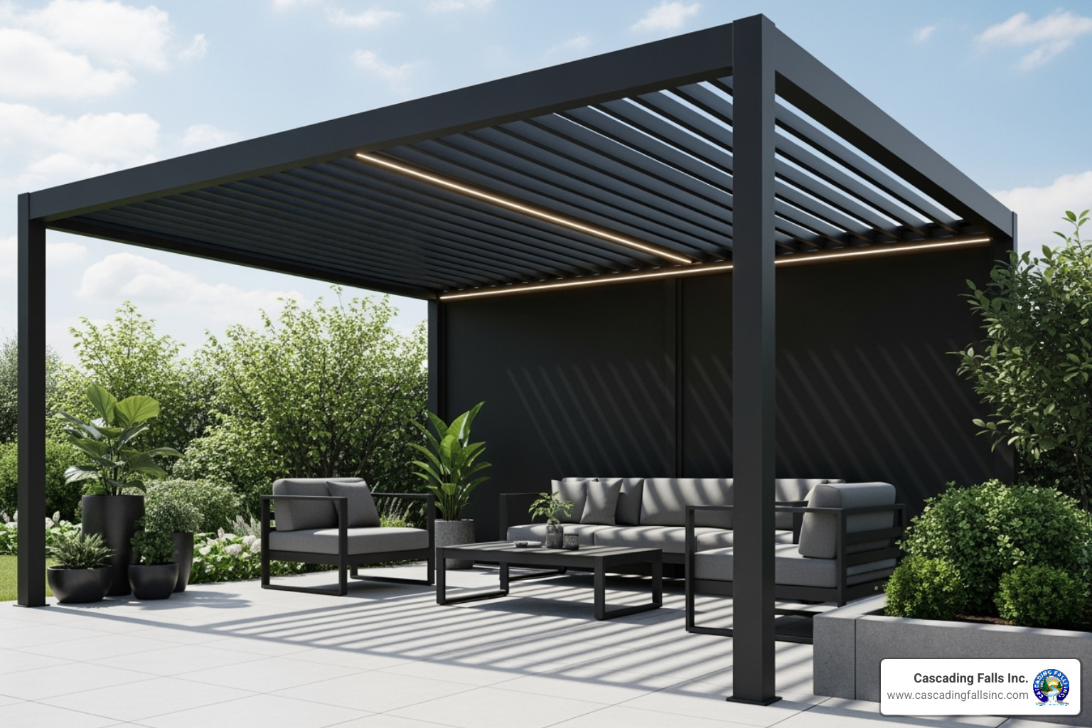 black aluminum pergola with integrated lighting - unique pergola designs black aluminum pergola with integrated lighting - unique pergola designs