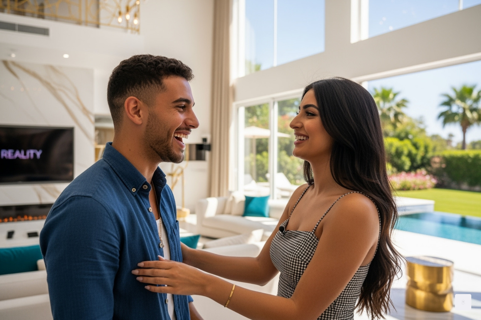 Jeremiah Brown and Huda Mustafa together in the villa - jeremiah love island