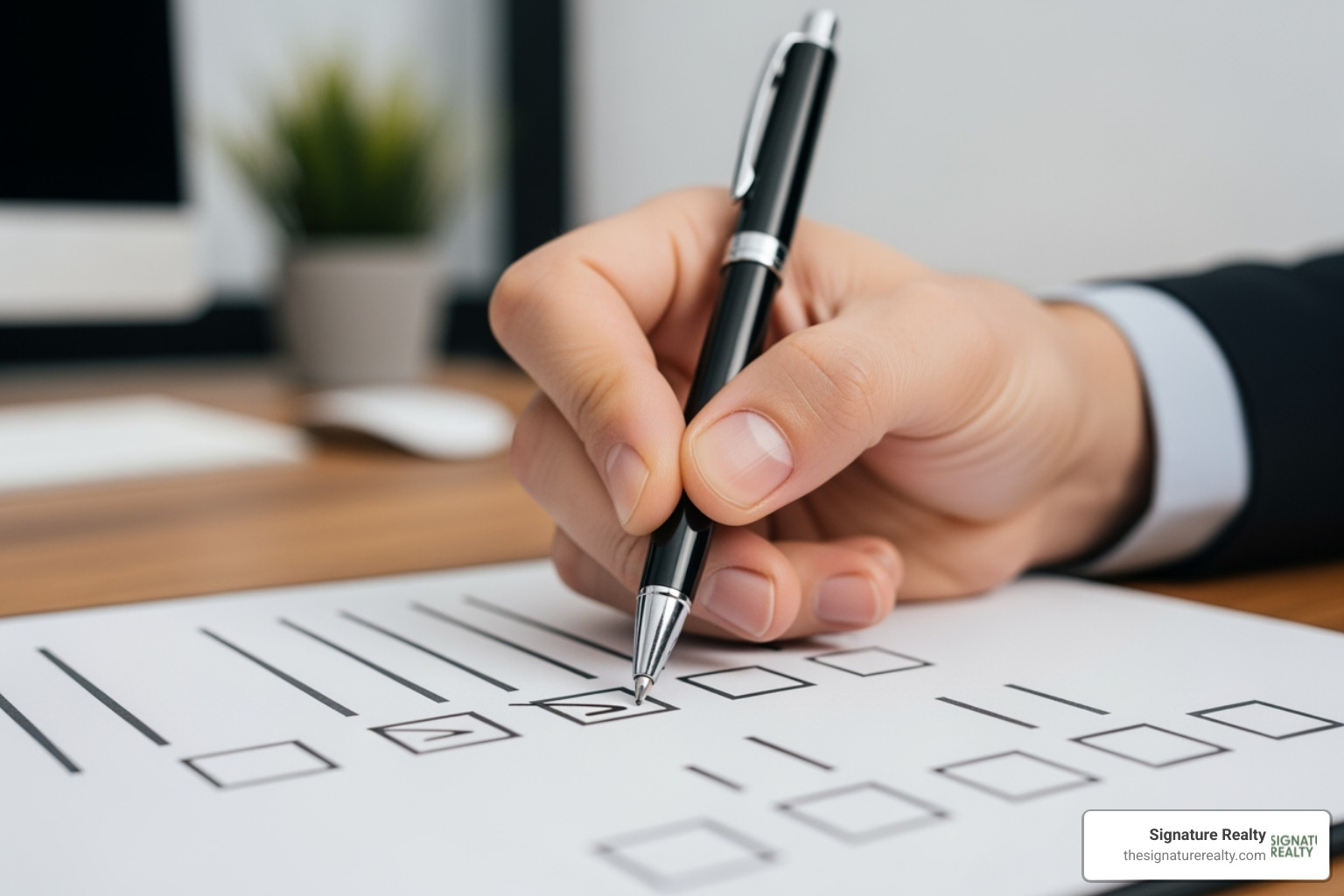 Checklist with items like 'Local Expertise' and 'Proven Track Record' - Tenant representation Florida